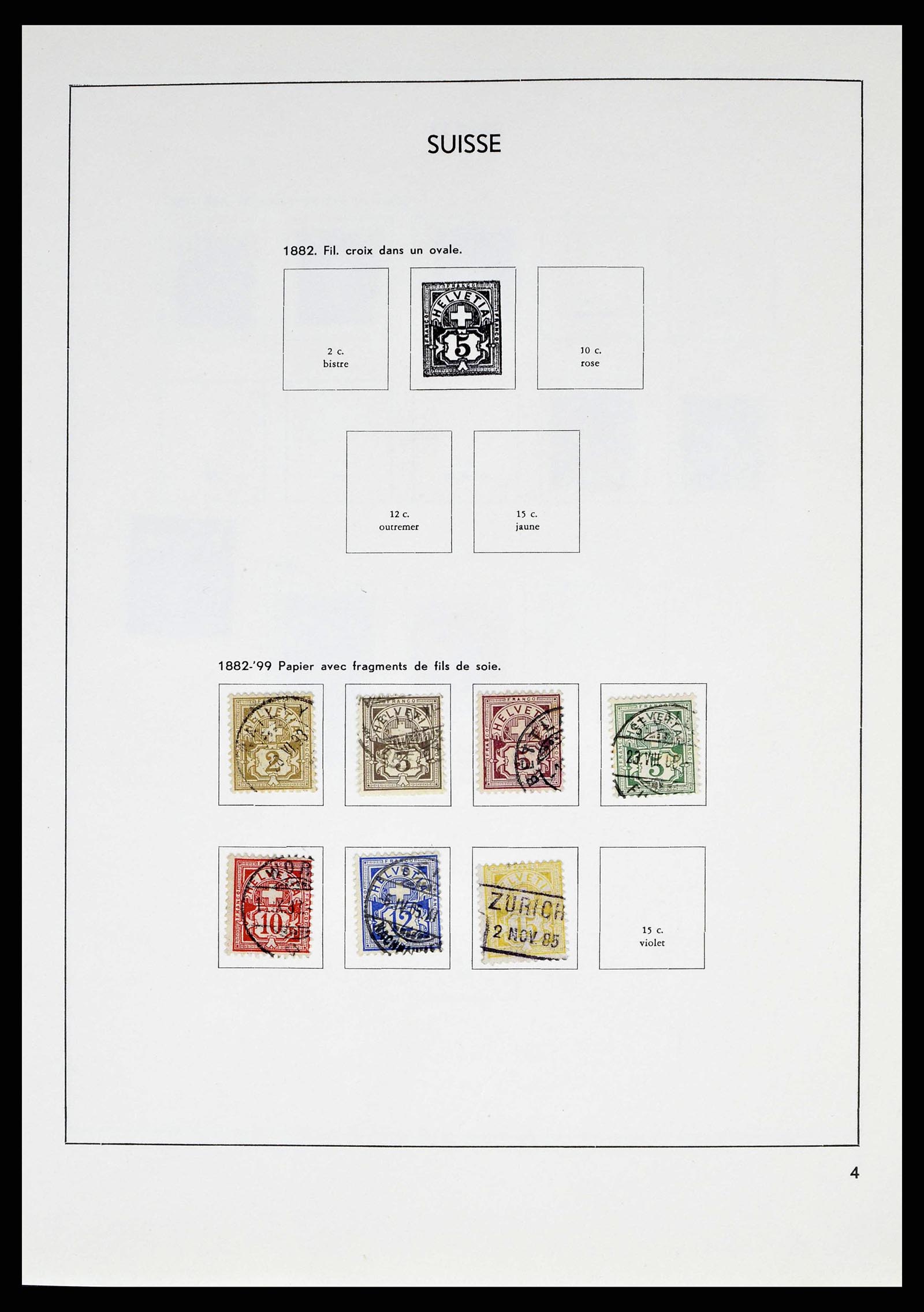 38537 0004 - Postzegelverzameling 38537 Zwitserland 1850-1962.