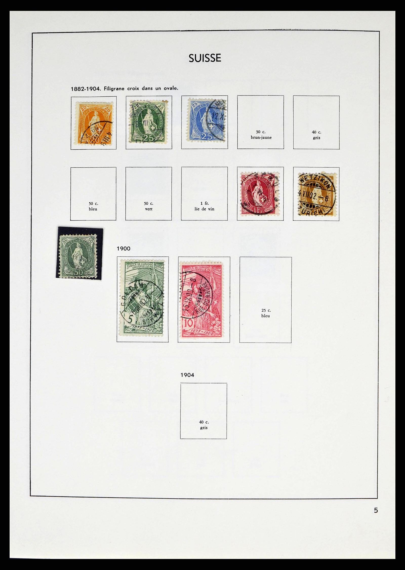 38537 0005 - Stamp collection 38537 Switzerland 1850-1962.