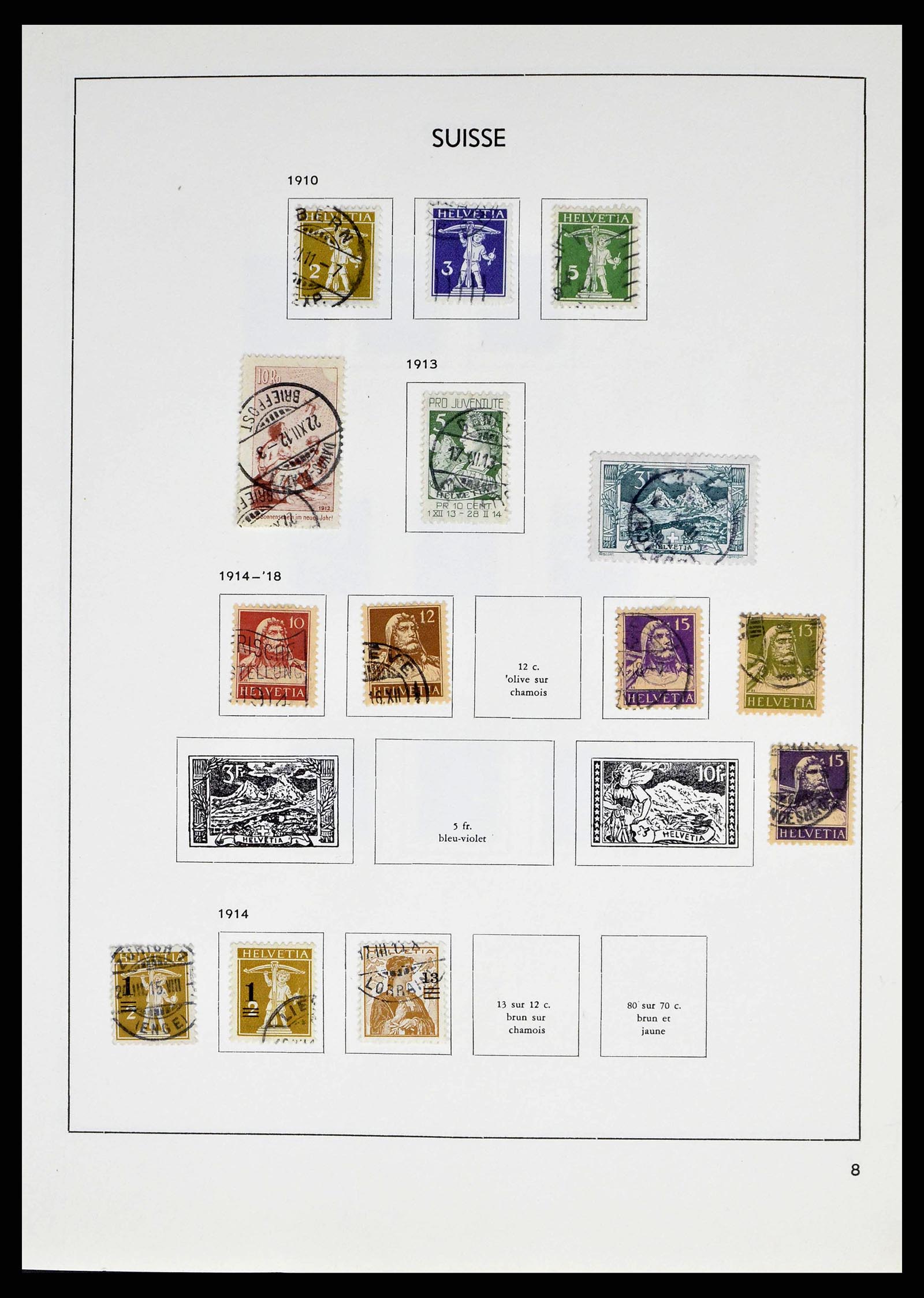 38537 0008 - Postzegelverzameling 38537 Zwitserland 1850-1962.