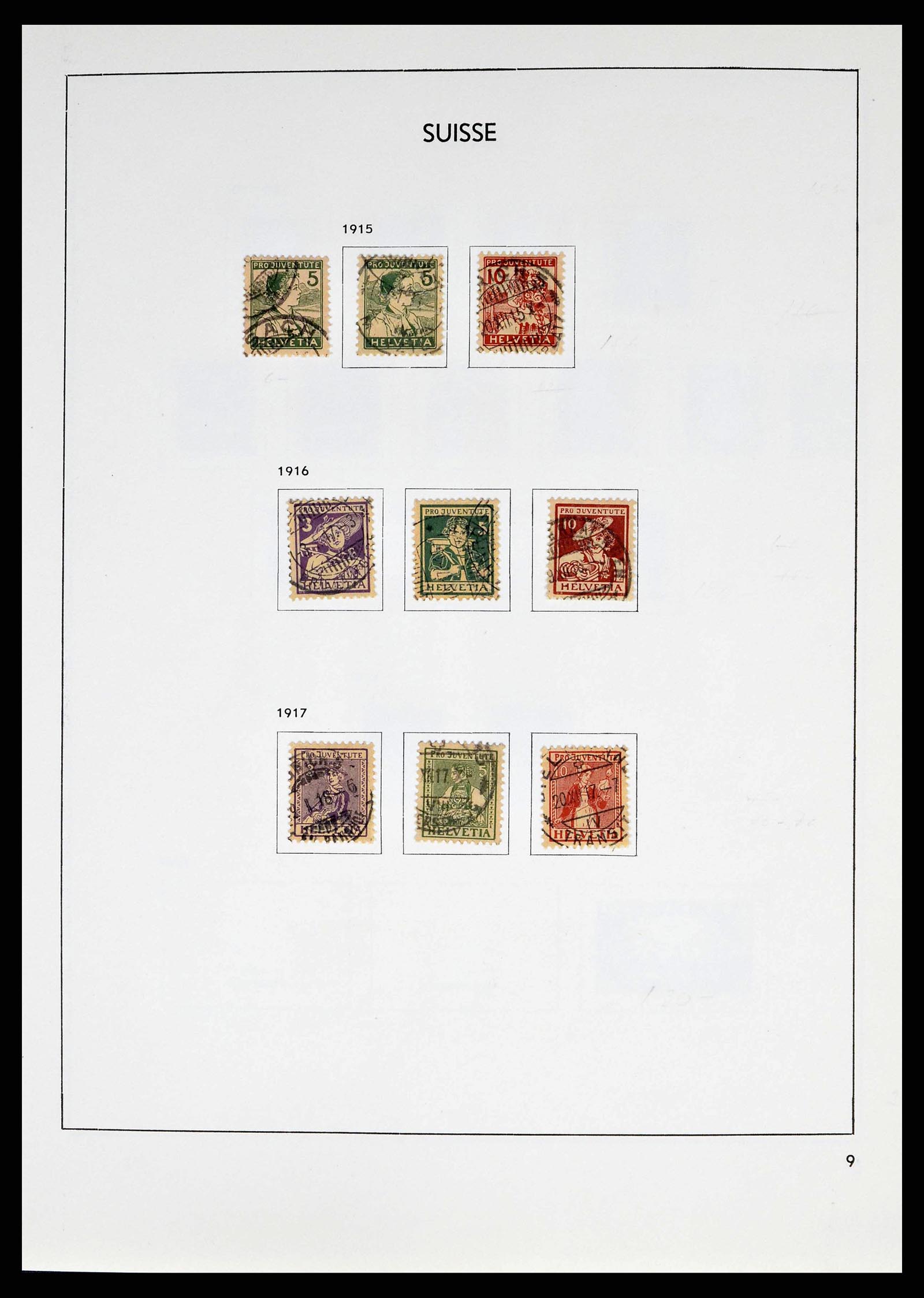 38537 0009 - Postzegelverzameling 38537 Zwitserland 1850-1962.