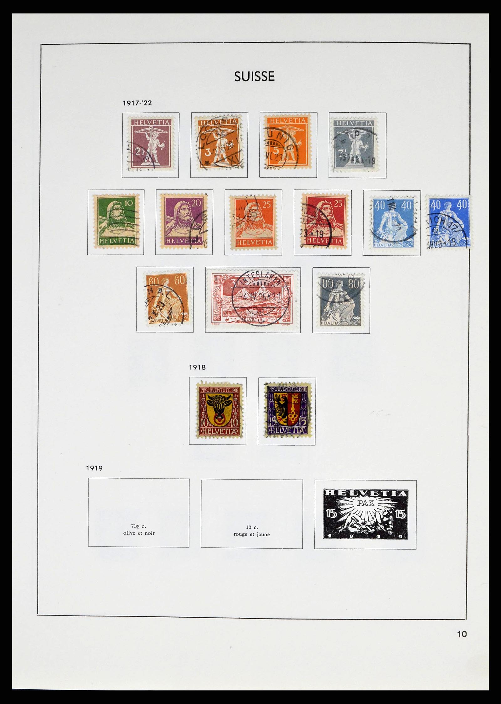 38537 0010 - Stamp collection 38537 Switzerland 1850-1962.