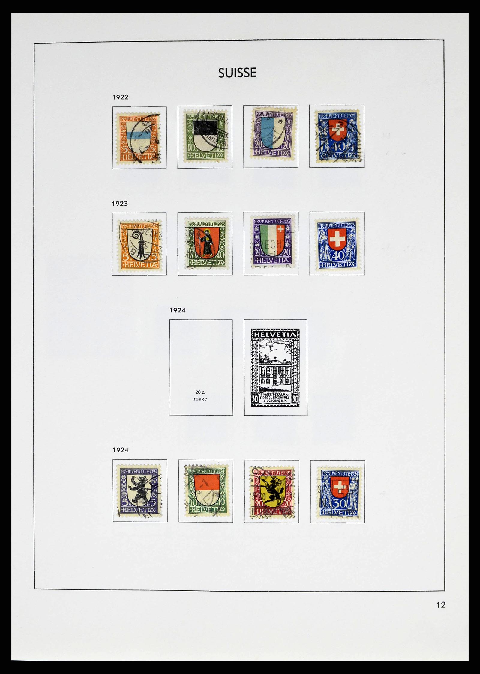 38537 0012 - Postzegelverzameling 38537 Zwitserland 1850-1962.