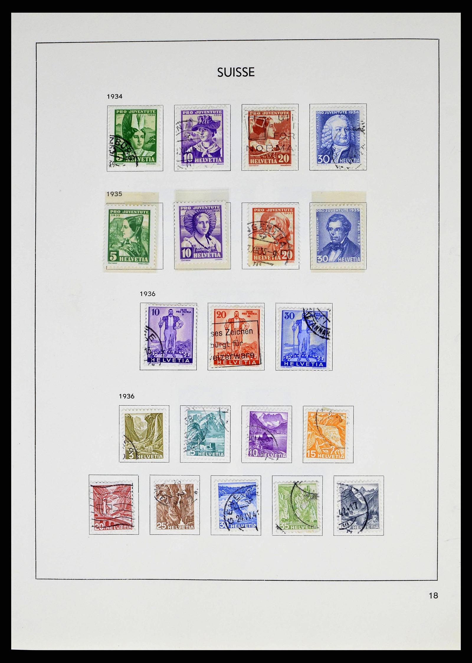 38537 0018 - Stamp collection 38537 Switzerland 1850-1962.