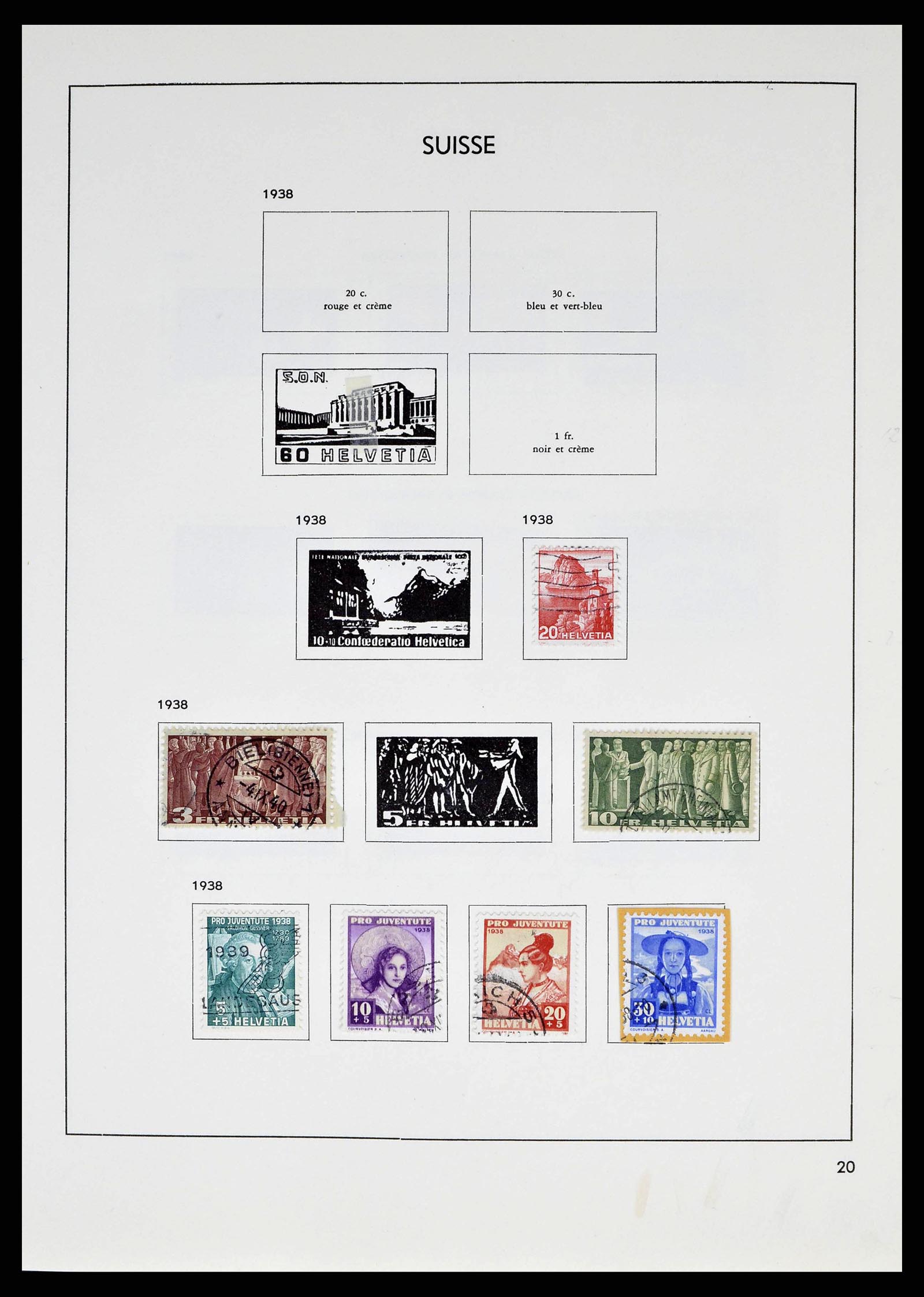 38537 0020 - Stamp collection 38537 Switzerland 1850-1962.
