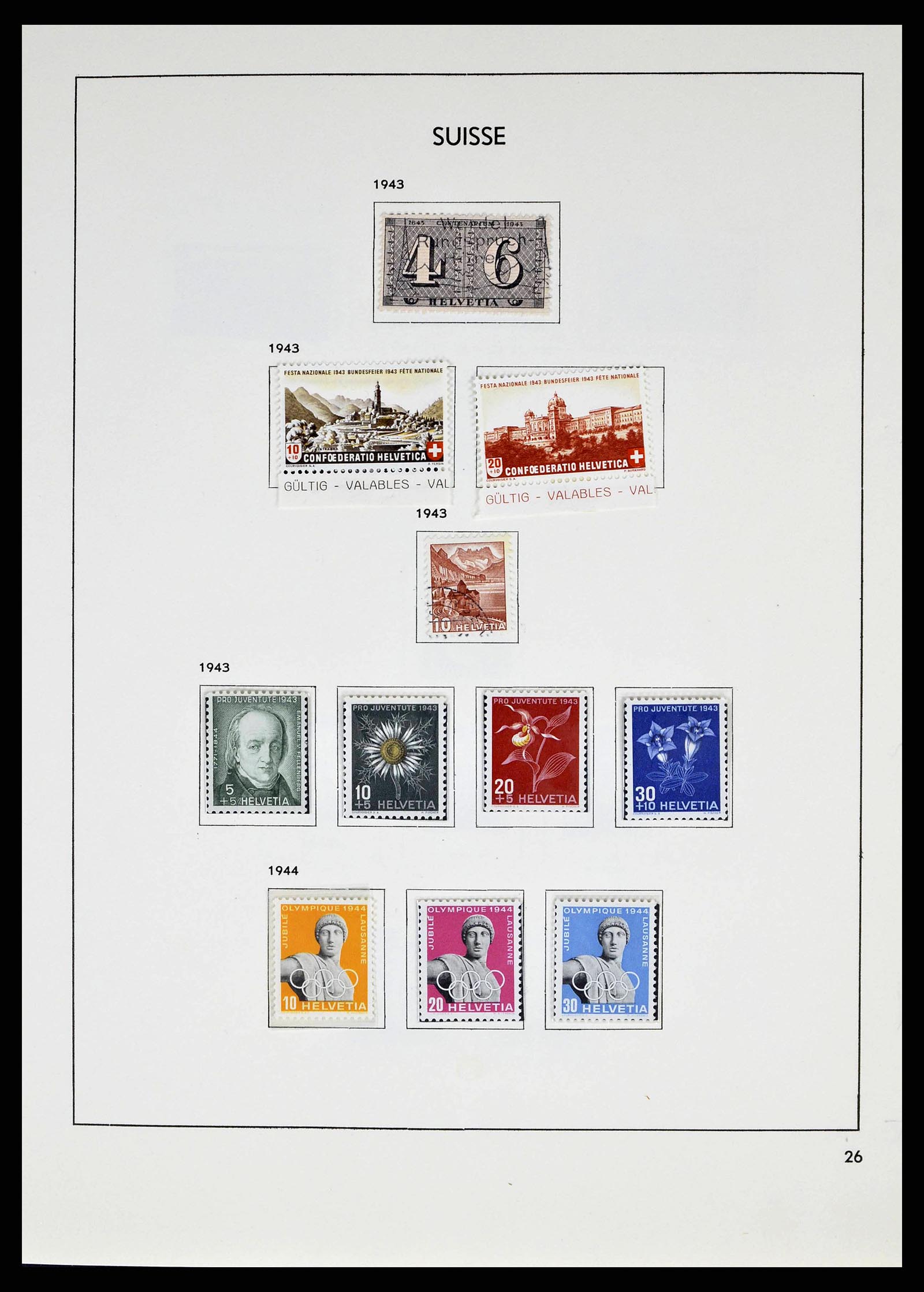38537 0026 - Stamp collection 38537 Switzerland 1850-1962.