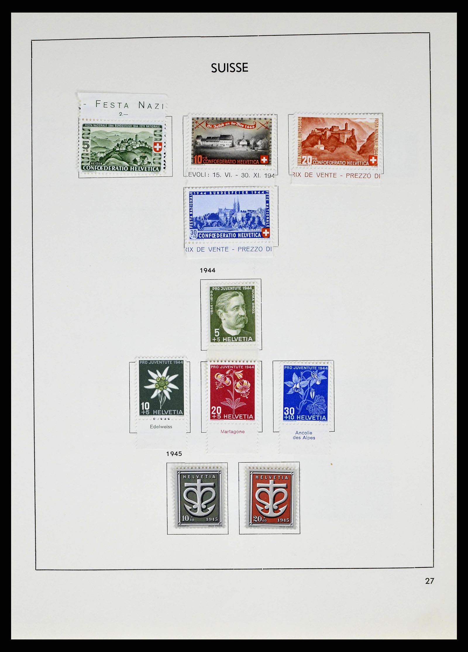 38537 0027 - Stamp collection 38537 Switzerland 1850-1962.