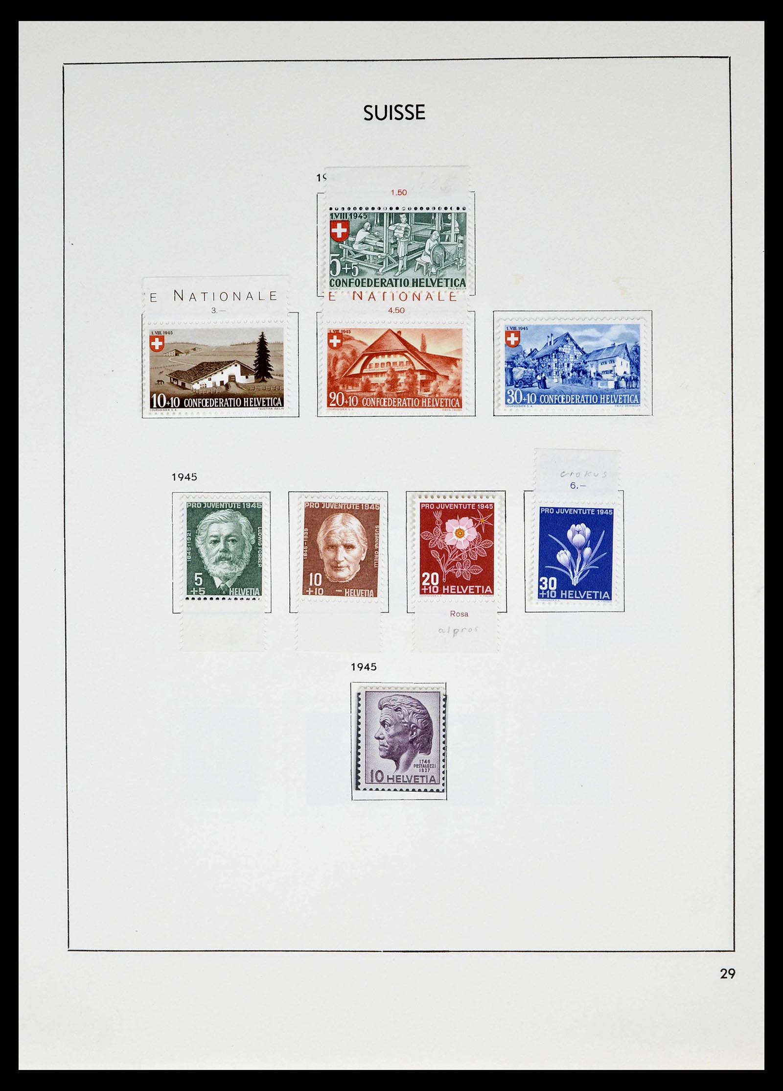 38537 0029 - Stamp collection 38537 Switzerland 1850-1962.