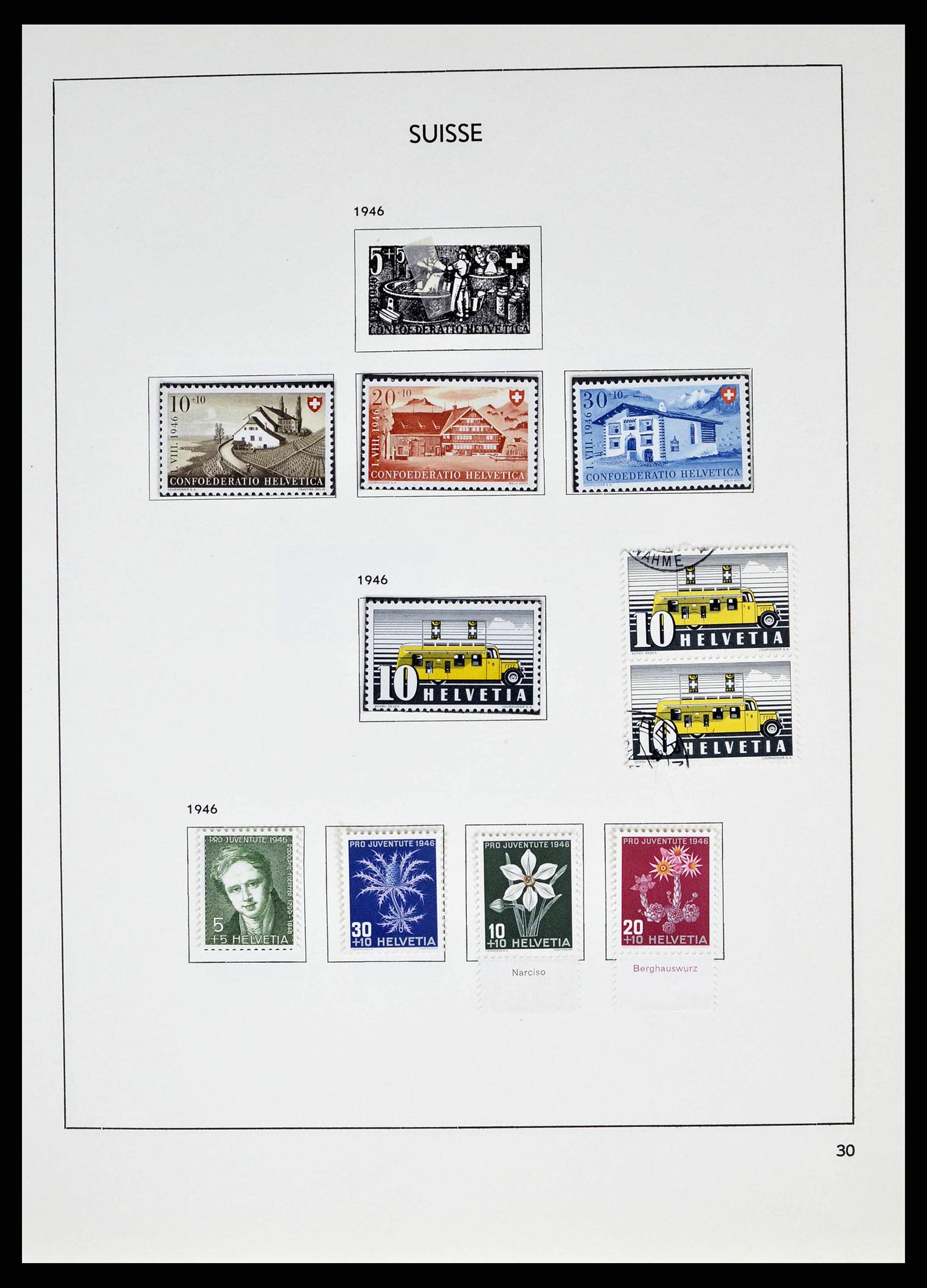 38537 0030 - Stamp collection 38537 Switzerland 1850-1962.