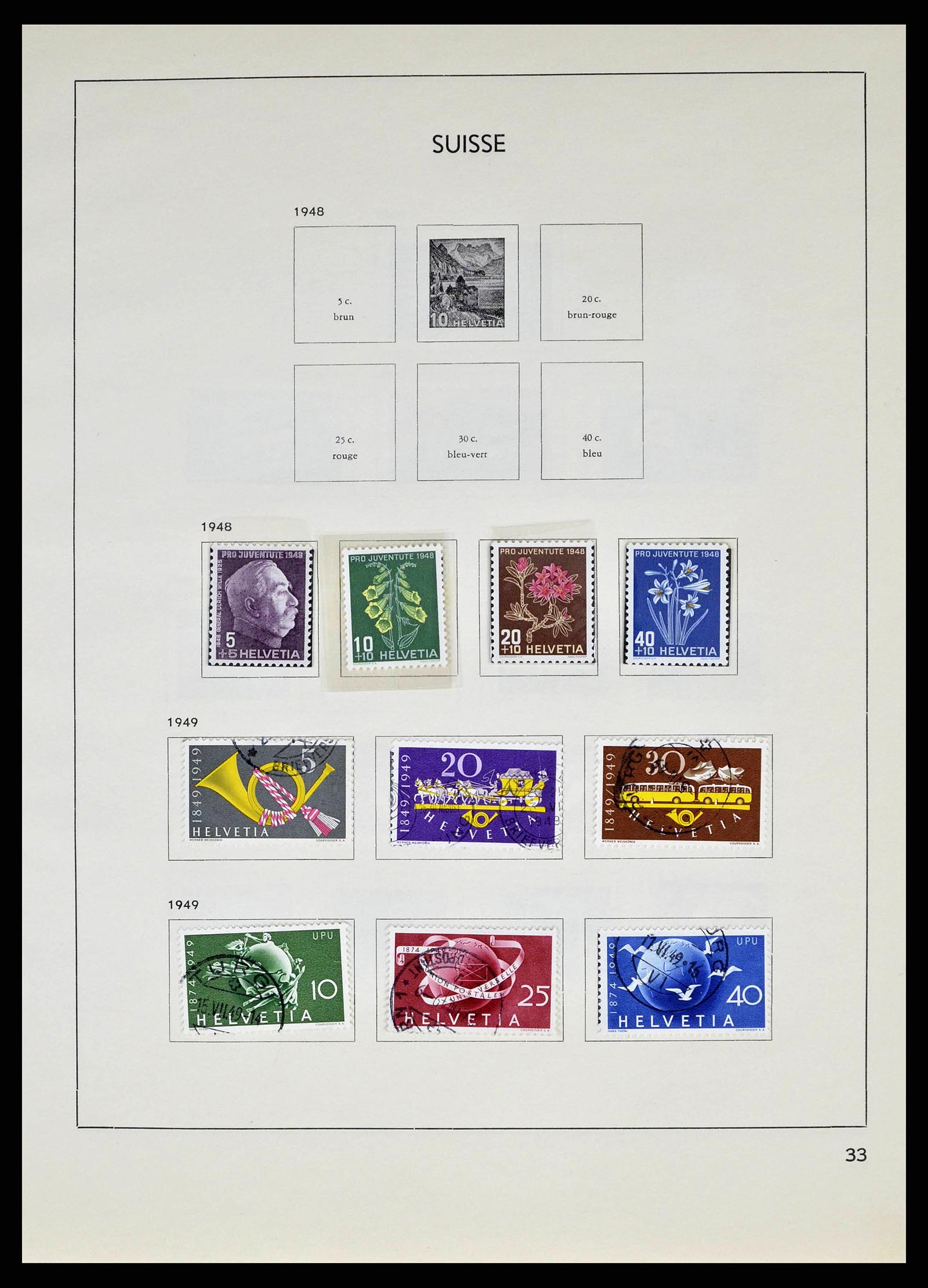 38537 0033 - Stamp collection 38537 Switzerland 1850-1962.