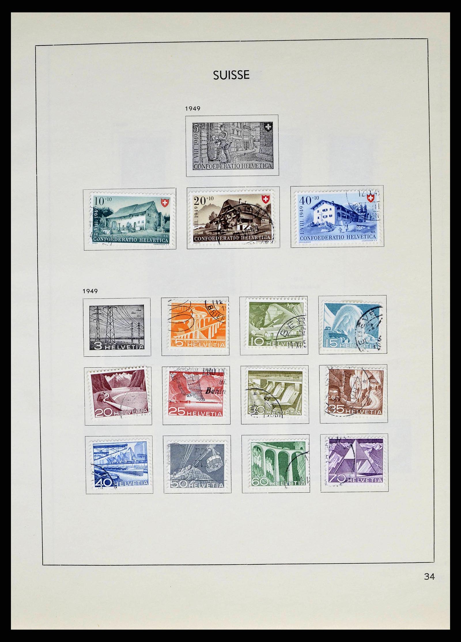 38537 0034 - Stamp collection 38537 Switzerland 1850-1962.