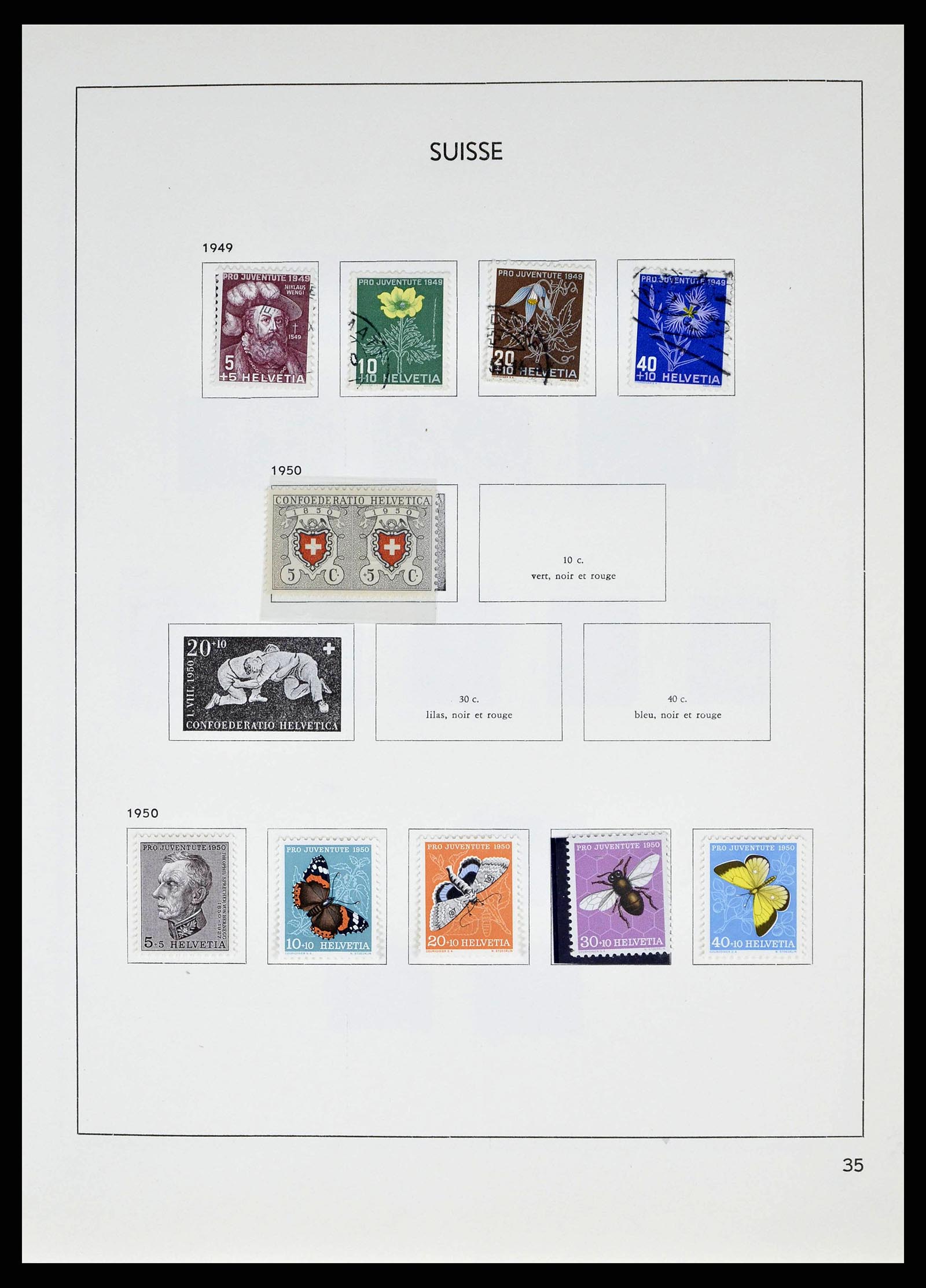 38537 0035 - Stamp collection 38537 Switzerland 1850-1962.