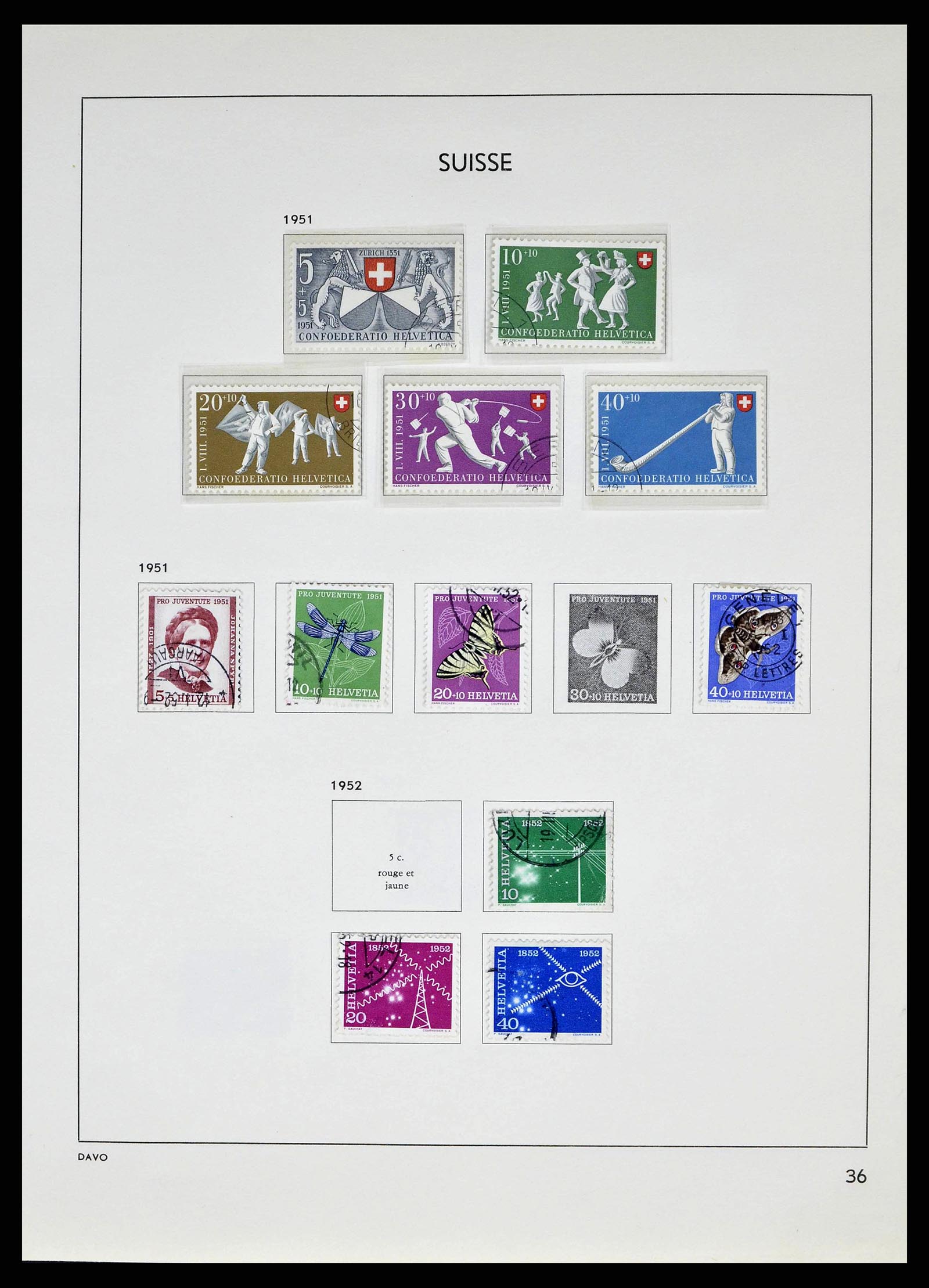 38537 0036 - Stamp collection 38537 Switzerland 1850-1962.