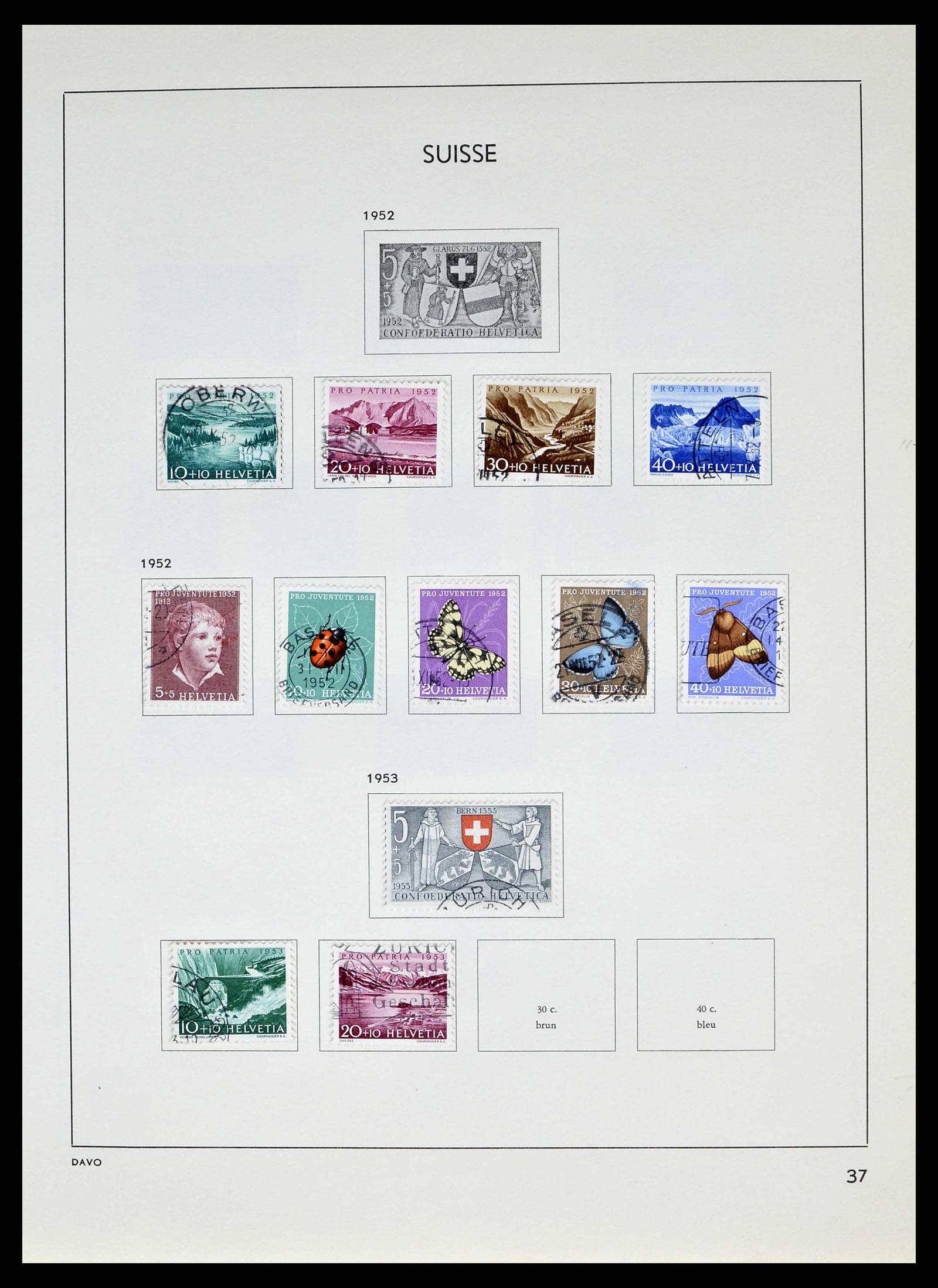38537 0037 - Stamp collection 38537 Switzerland 1850-1962.