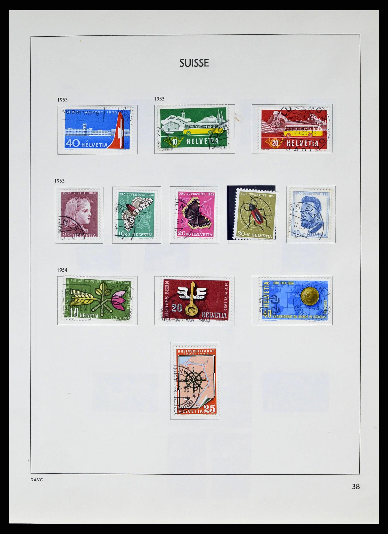 38537 0038 - Stamp collection 38537 Switzerland 1850-1962.