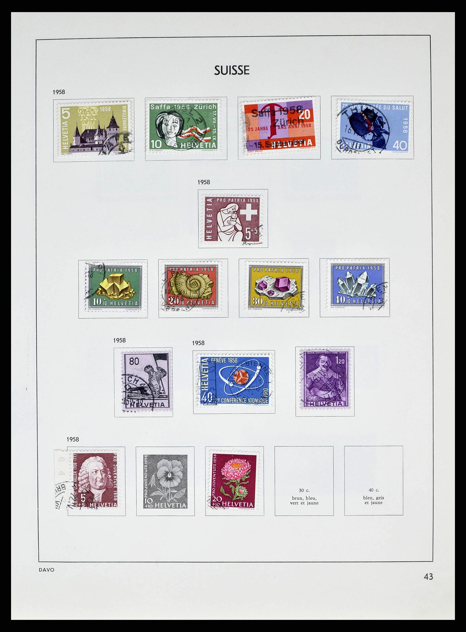 38537 0043 - Stamp collection 38537 Switzerland 1850-1962.