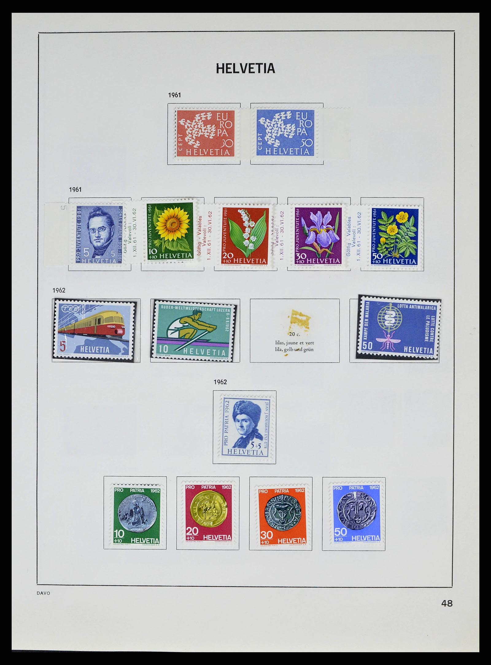 38537 0047 - Stamp collection 38537 Switzerland 1850-1962.