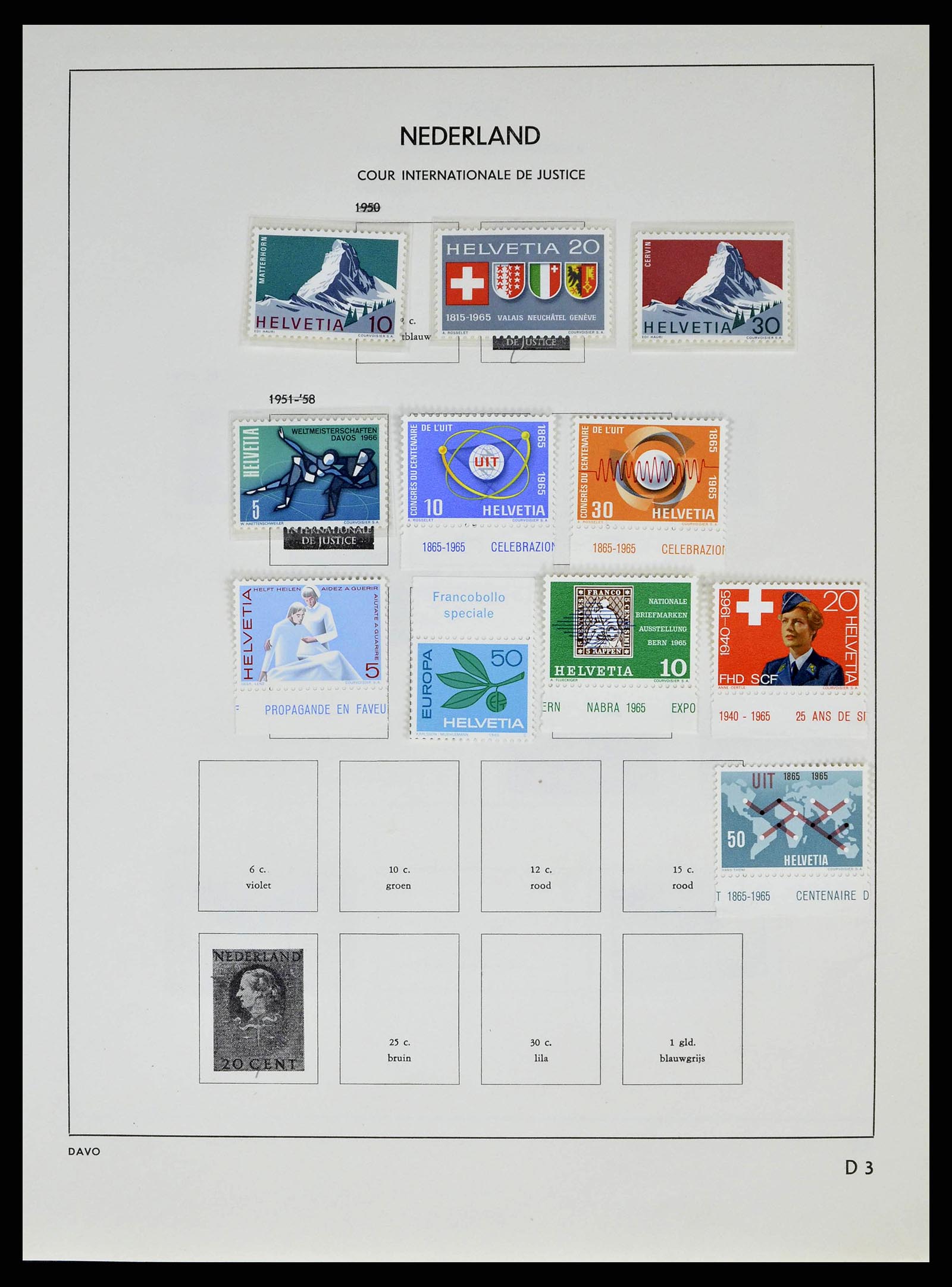 38537 0050 - Stamp collection 38537 Switzerland 1850-1962.
