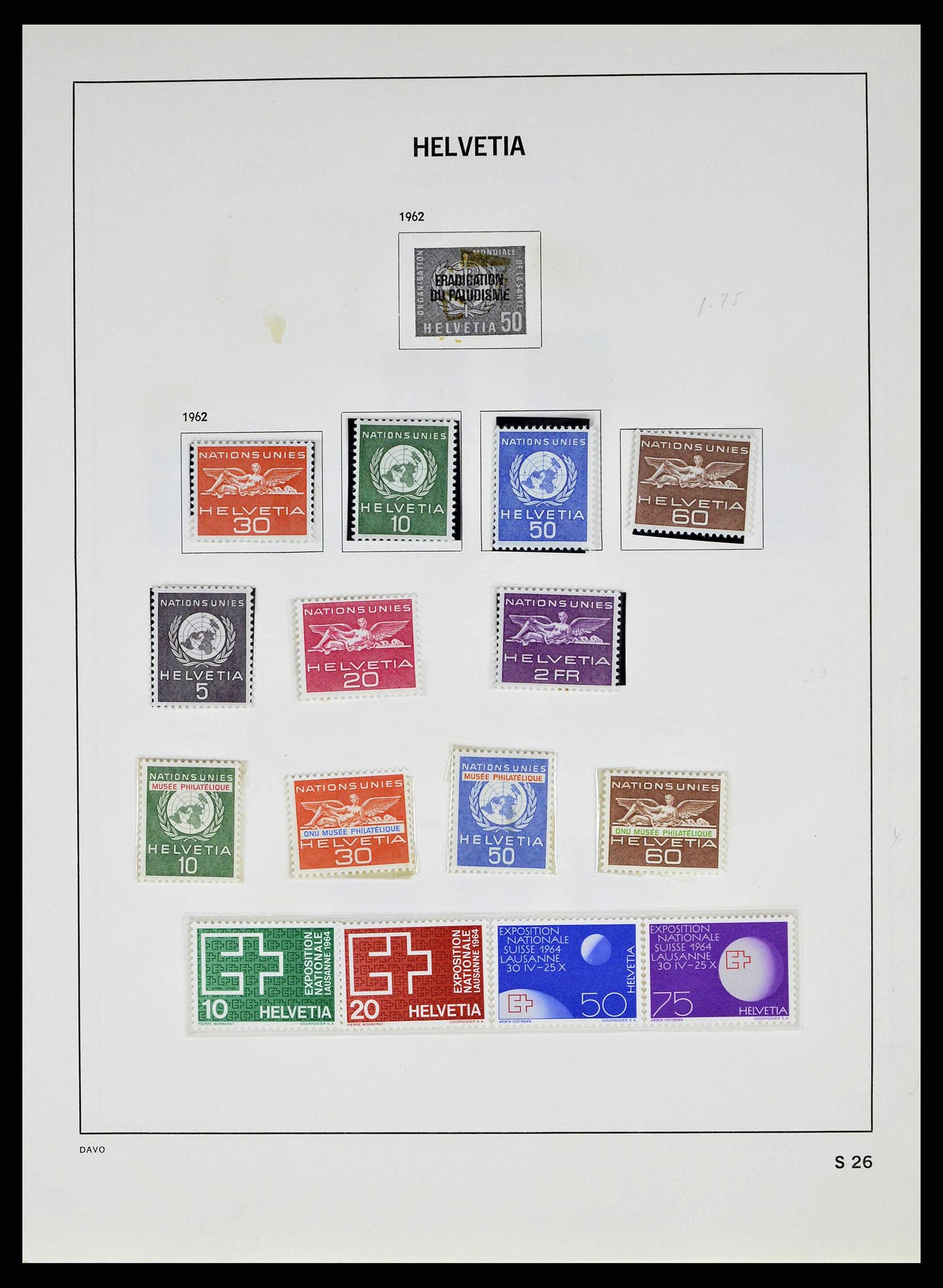 38537 0064 - Stamp collection 38537 Switzerland 1850-1962.