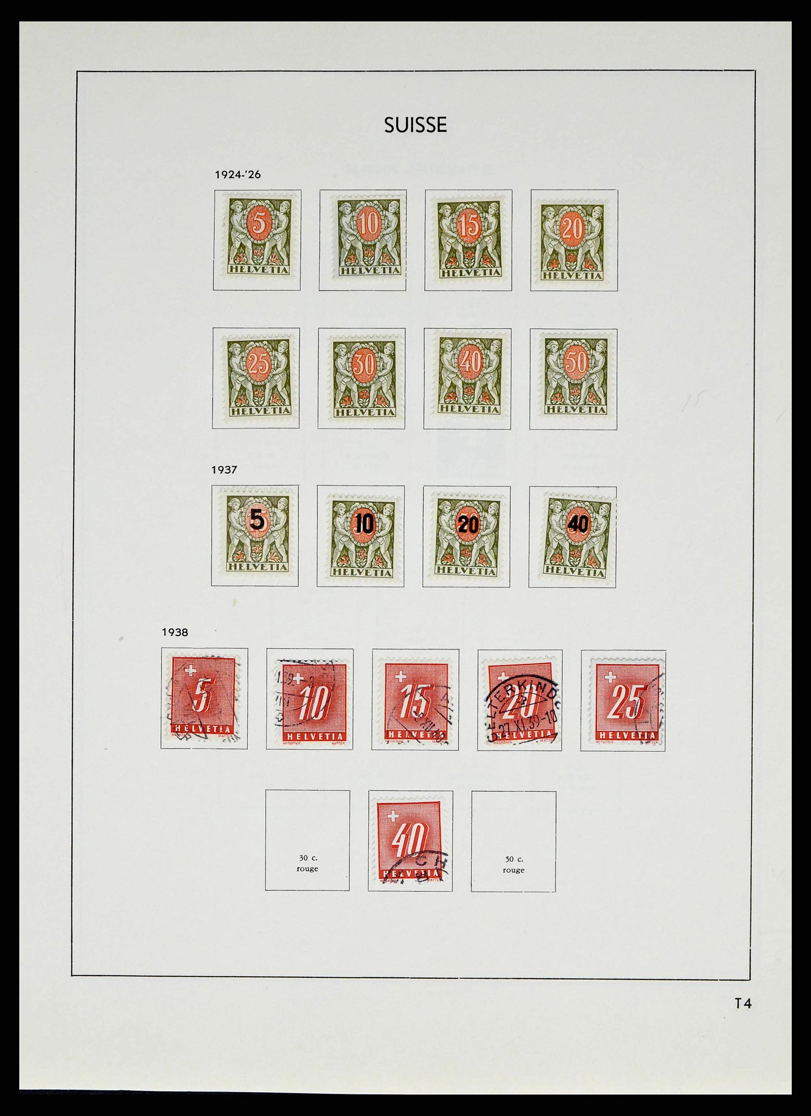 38537 0070 - Stamp collection 38537 Switzerland 1850-1962.