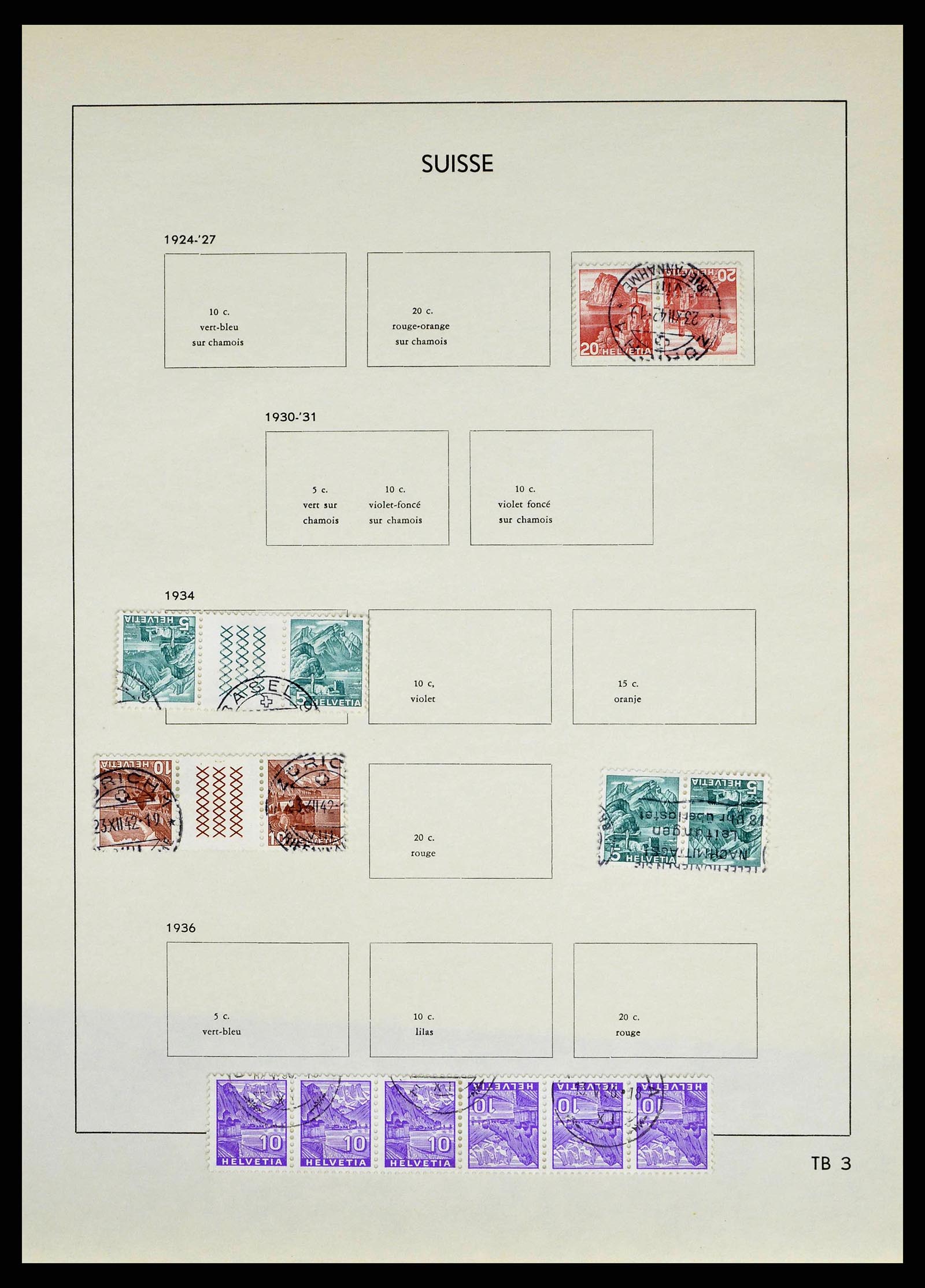 38537 0073 - Stamp collection 38537 Switzerland 1850-1962.