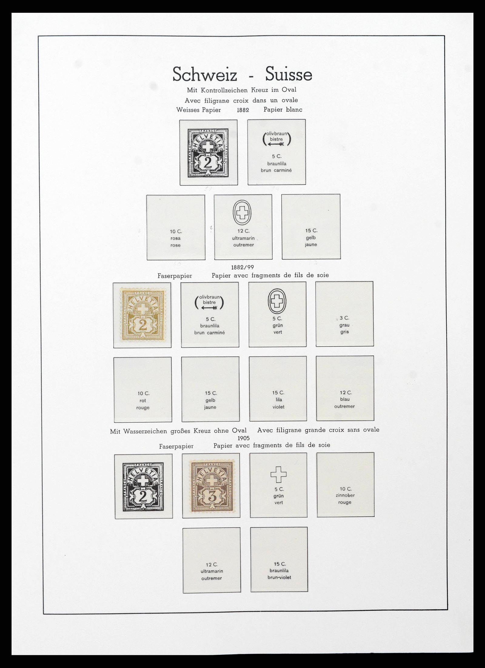 38538 0002 - Postzegelverzameling 38538 Zwitserland 1881-1969.