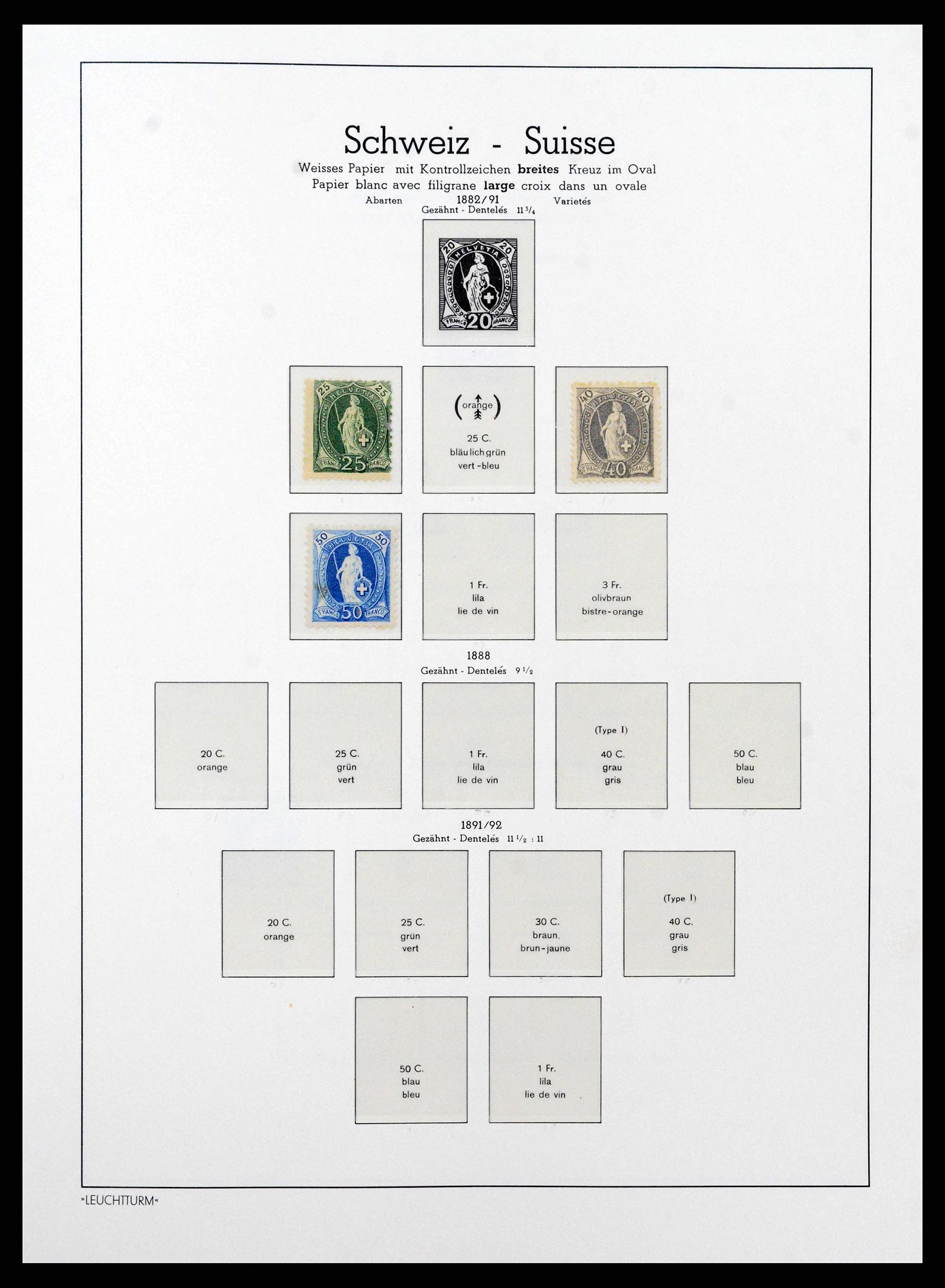 38538 0003 - Postzegelverzameling 38538 Zwitserland 1881-1969.