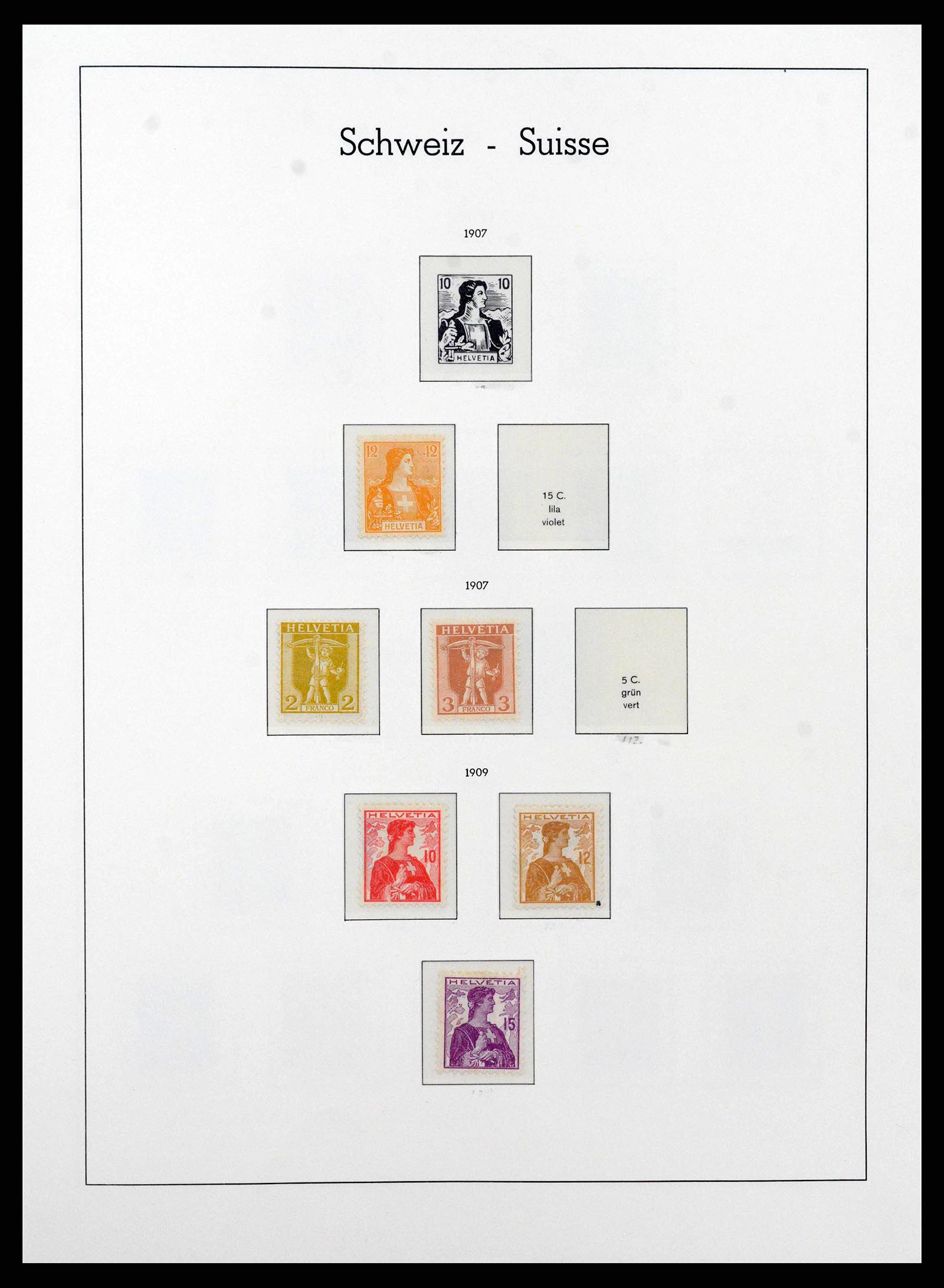 38538 0005 - Postzegelverzameling 38538 Zwitserland 1881-1969.