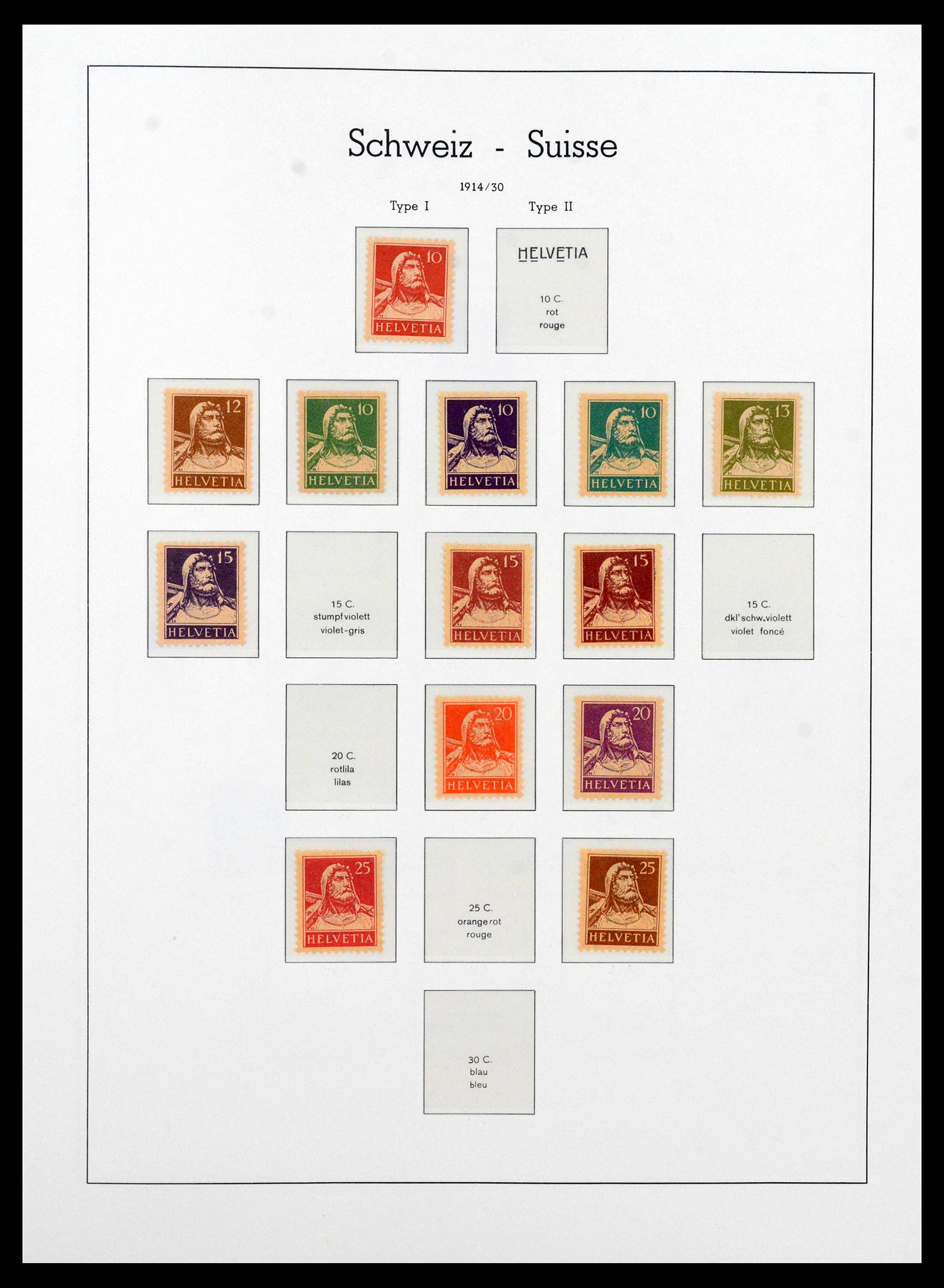 38538 0007 - Stamp collection 38538 Switzerland 1881-1969.