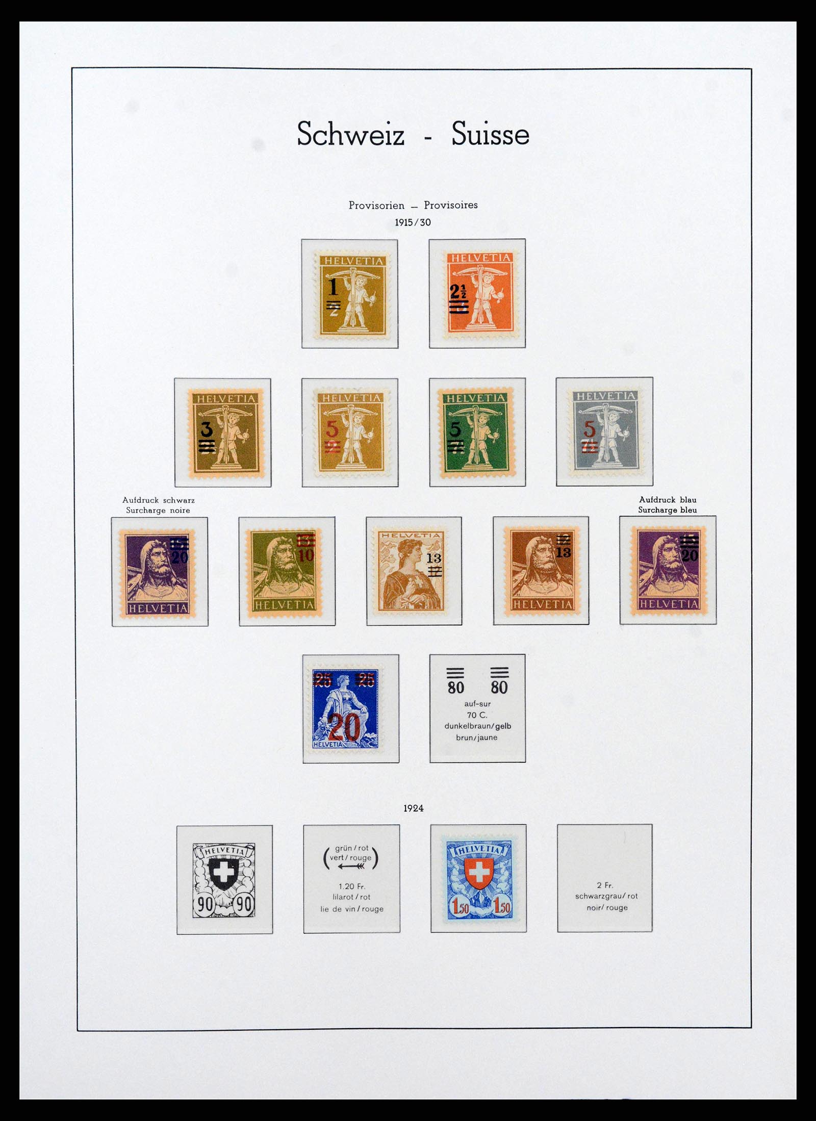 38538 0009 - Postzegelverzameling 38538 Zwitserland 1881-1969.