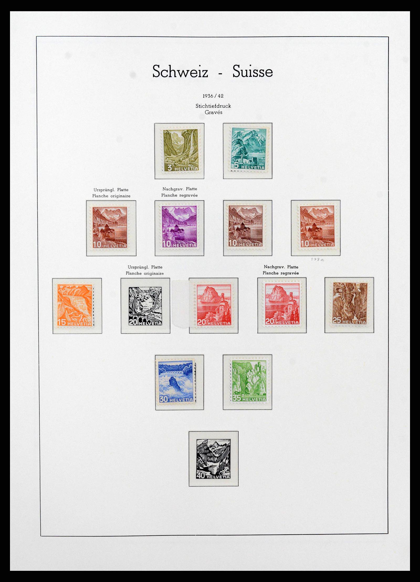 38538 0012 - Stamp collection 38538 Switzerland 1881-1969.