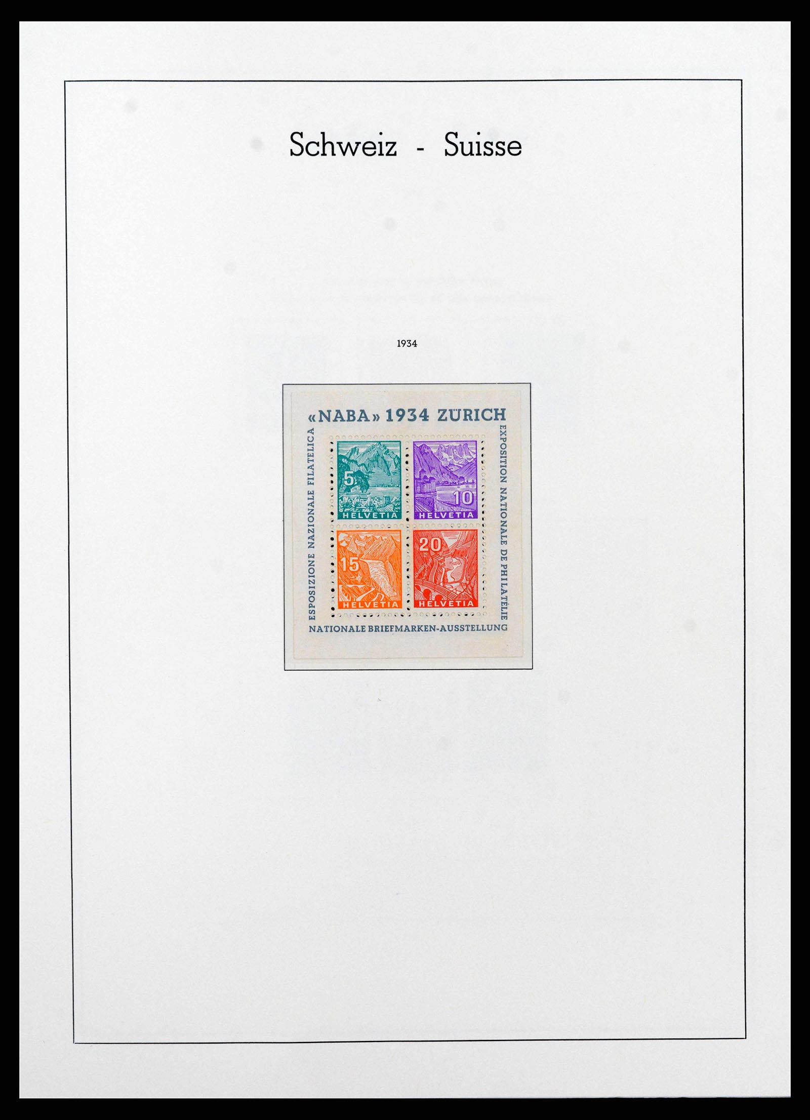 38538 0013 - Stamp collection 38538 Switzerland 1881-1969.
