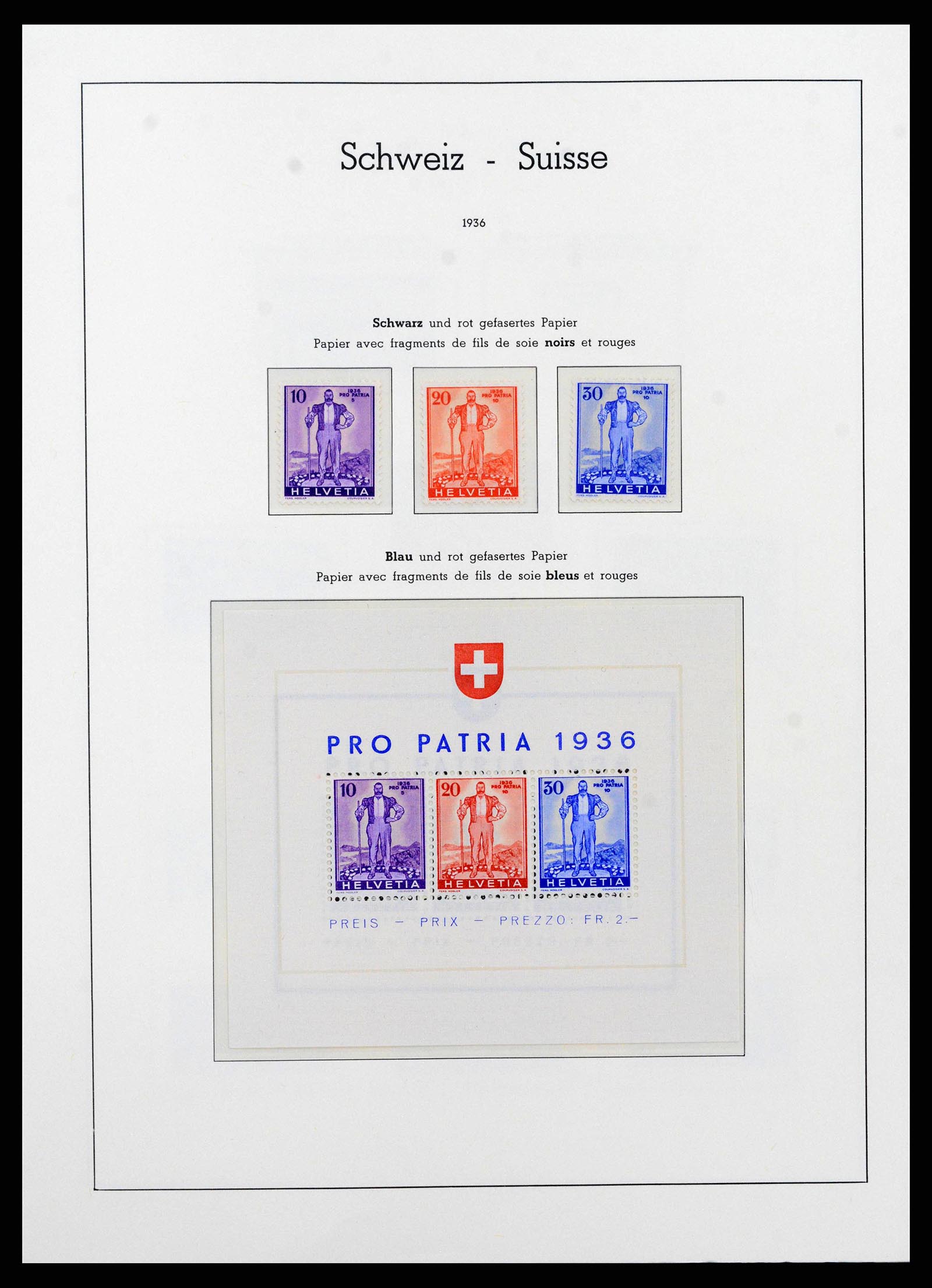 38538 0014 - Postzegelverzameling 38538 Zwitserland 1881-1969.