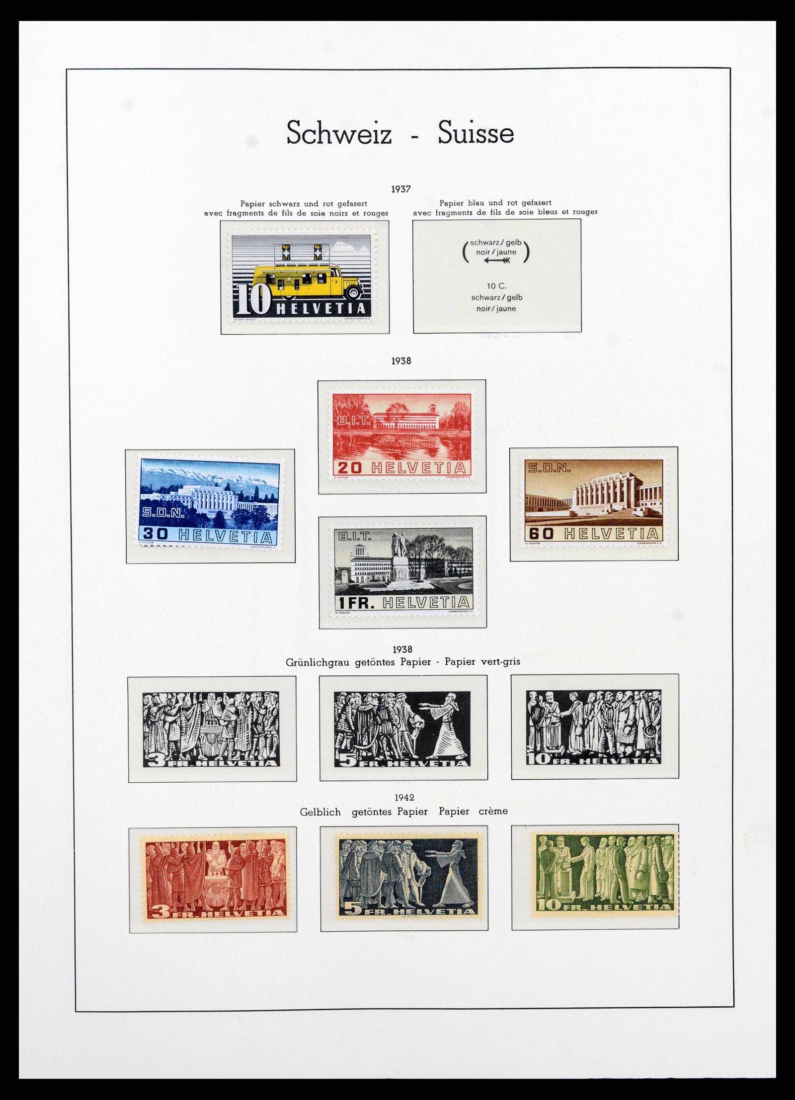 38538 0015 - Postzegelverzameling 38538 Zwitserland 1881-1969.