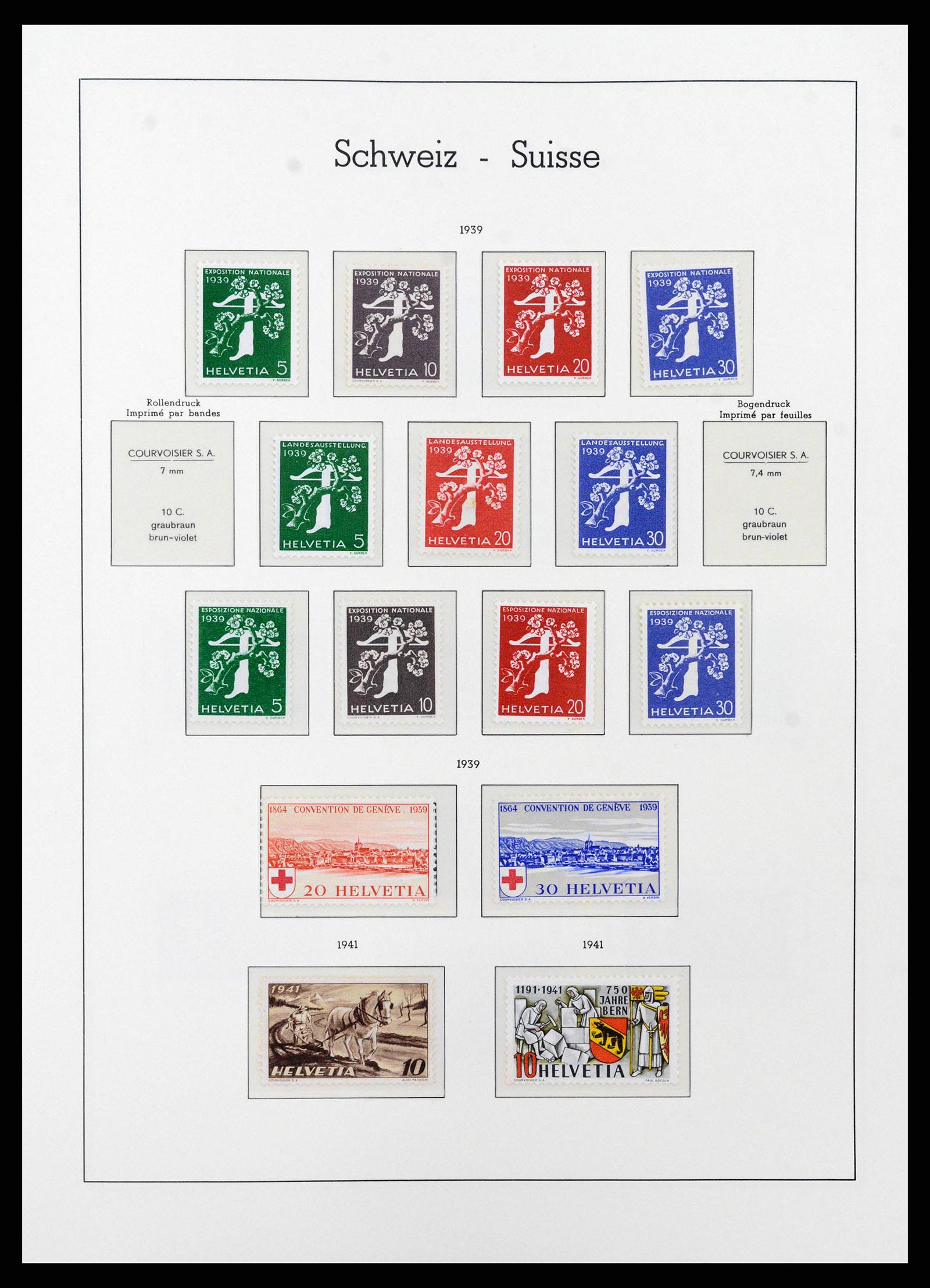 38538 0016 - Stamp collection 38538 Switzerland 1881-1969.