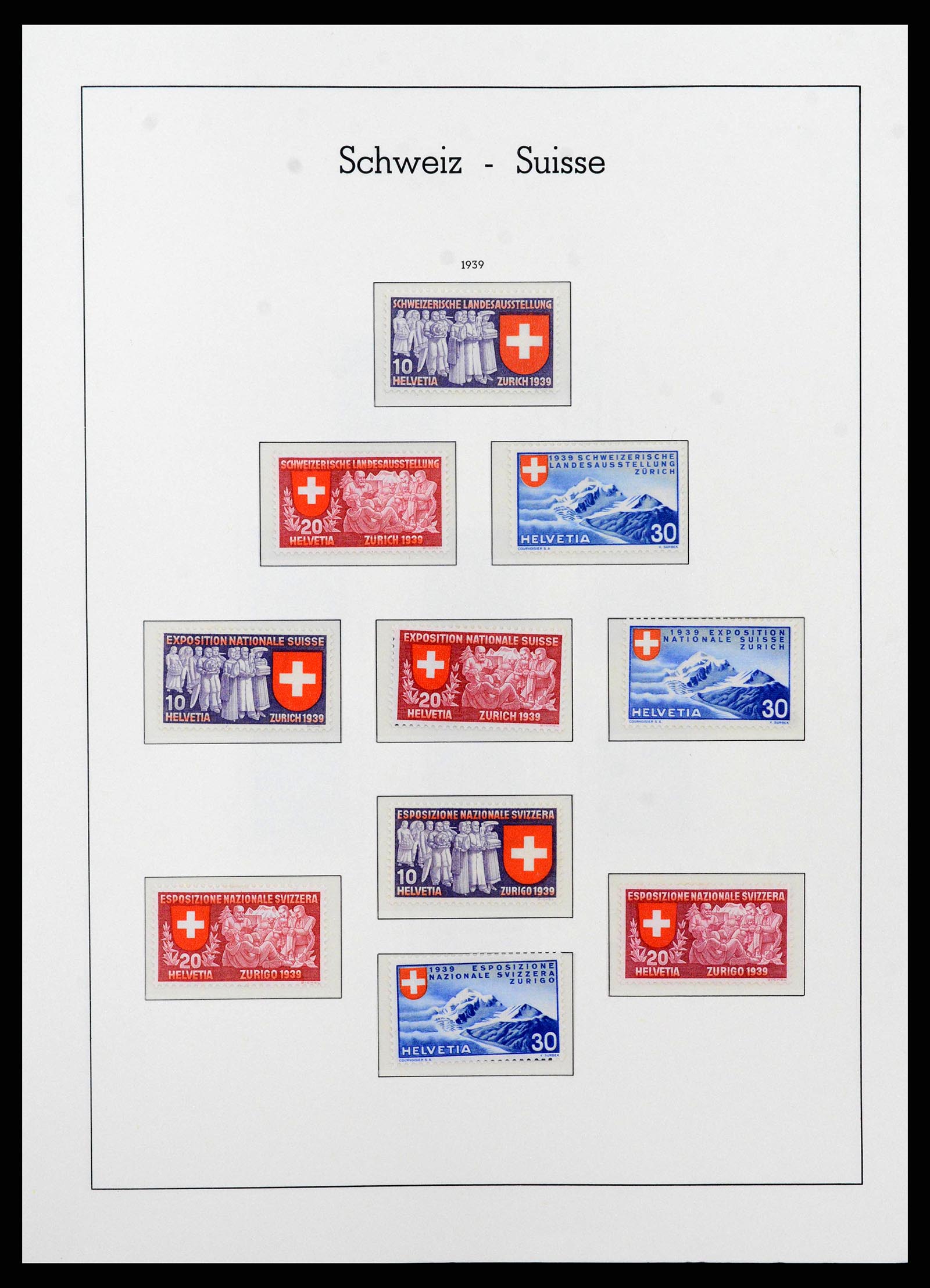 38538 0017 - Stamp collection 38538 Switzerland 1881-1969.
