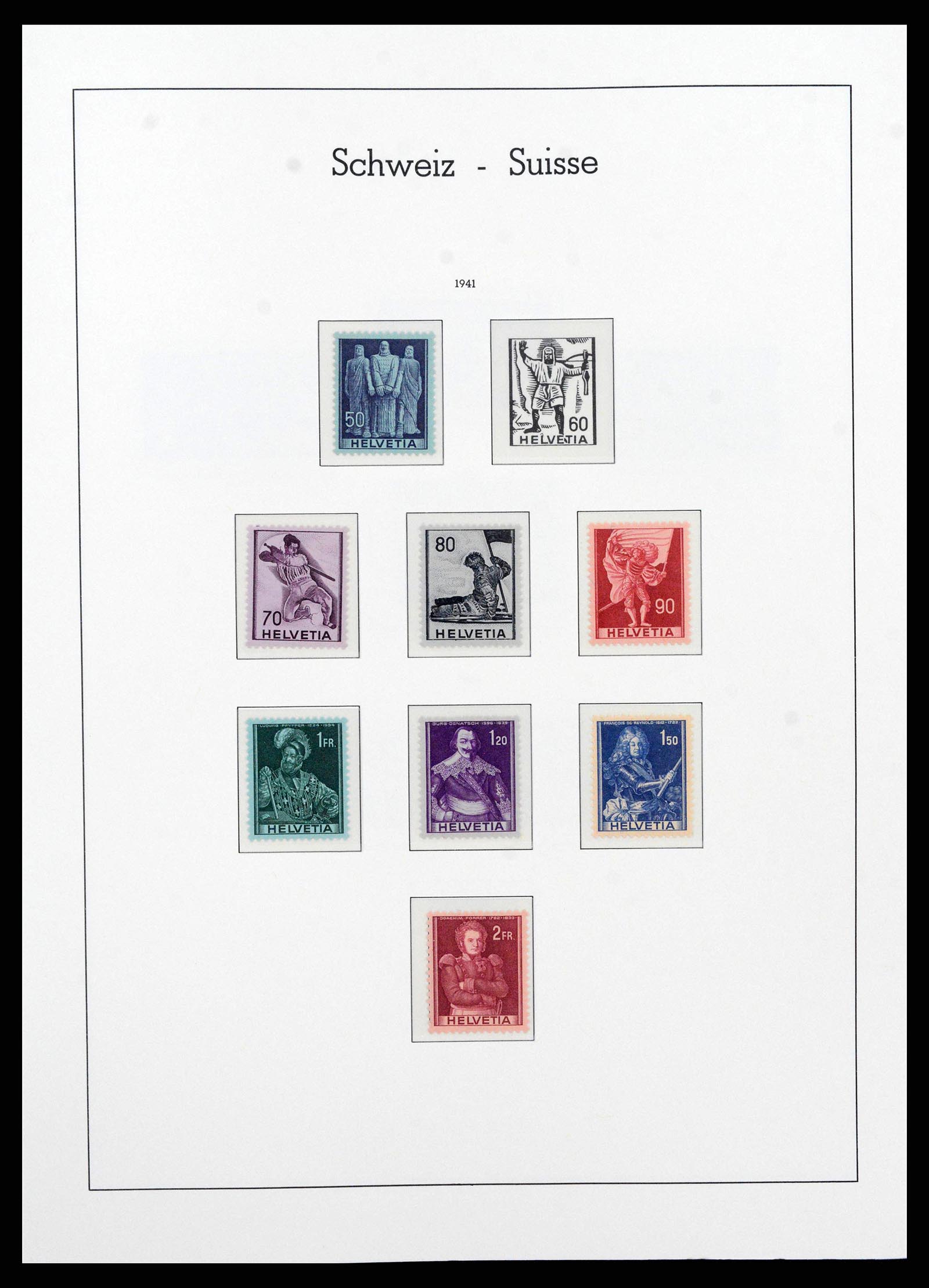 38538 0018 - Stamp collection 38538 Switzerland 1881-1969.