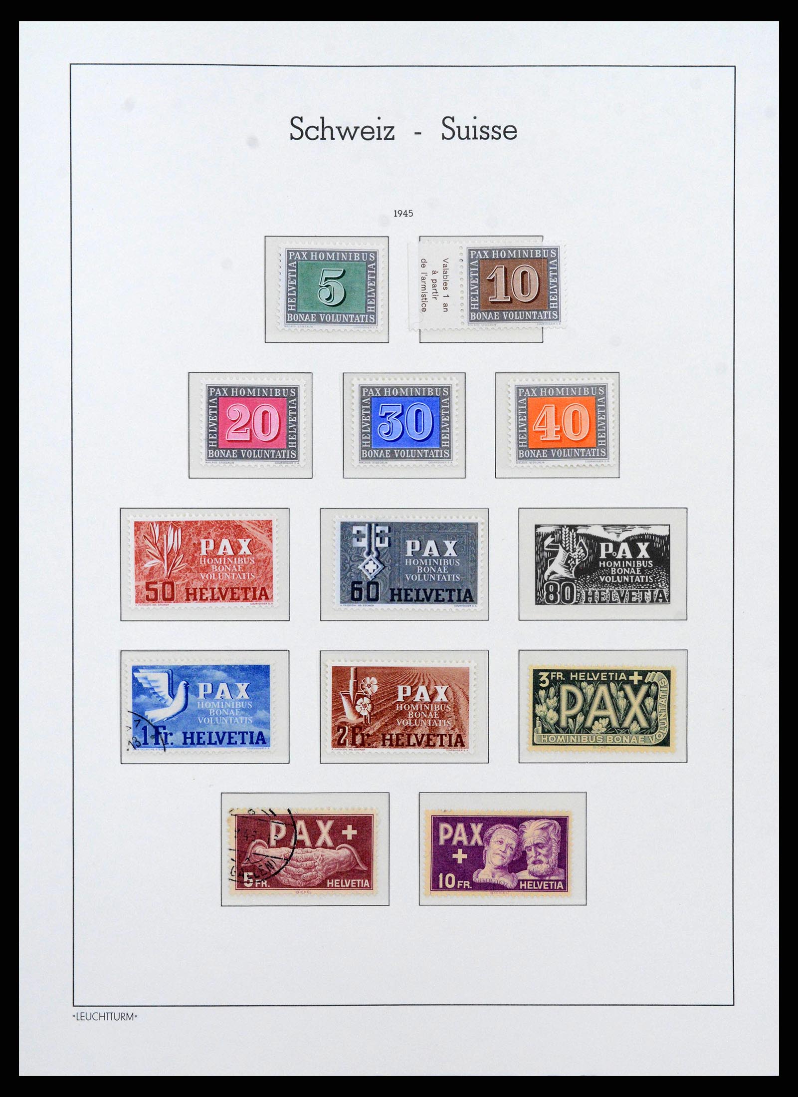 38538 0021 - Stamp collection 38538 Switzerland 1881-1969.