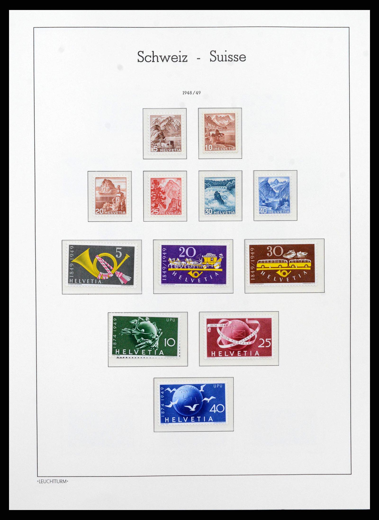 38538 0025 - Stamp collection 38538 Switzerland 1881-1969.