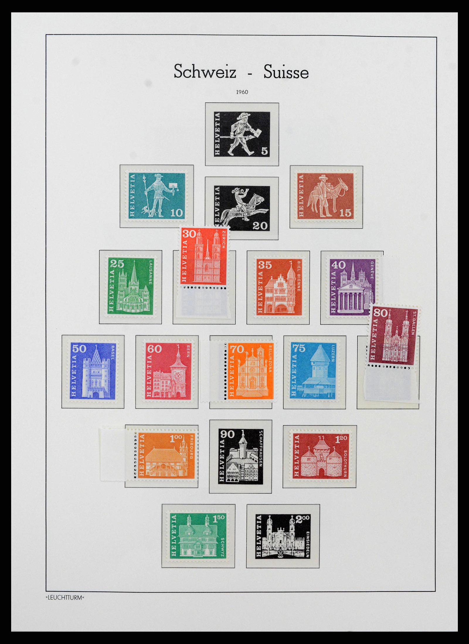 38538 0032 - Stamp collection 38538 Switzerland 1881-1969.