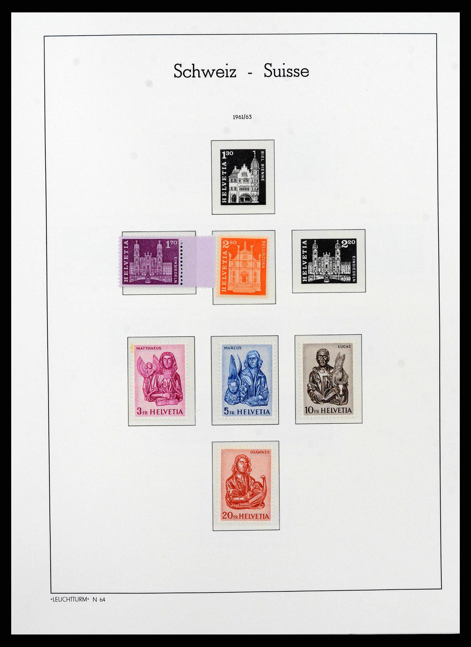 38538 0034 - Stamp collection 38538 Switzerland 1881-1969.