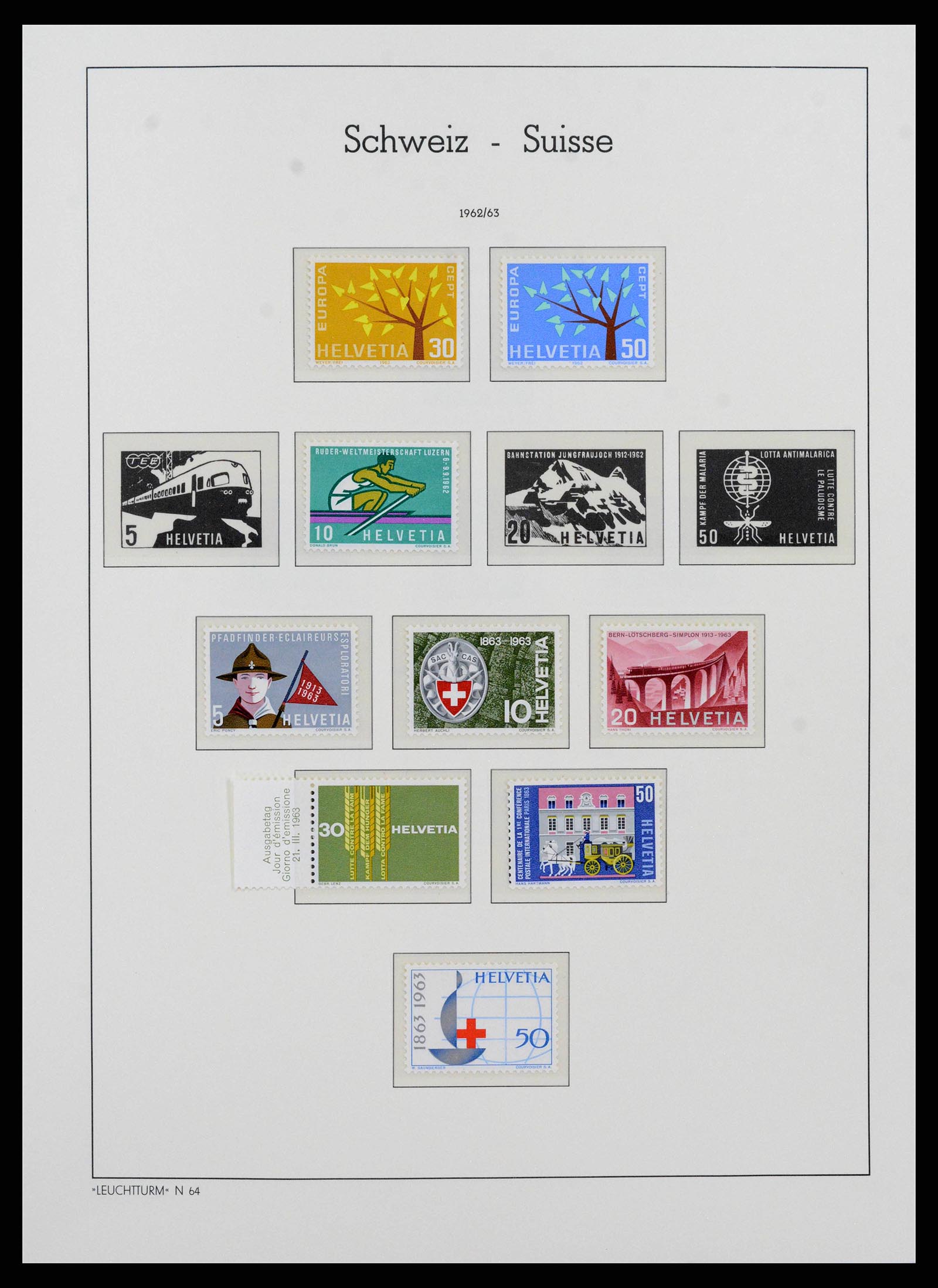 38538 0035 - Stamp collection 38538 Switzerland 1881-1969.
