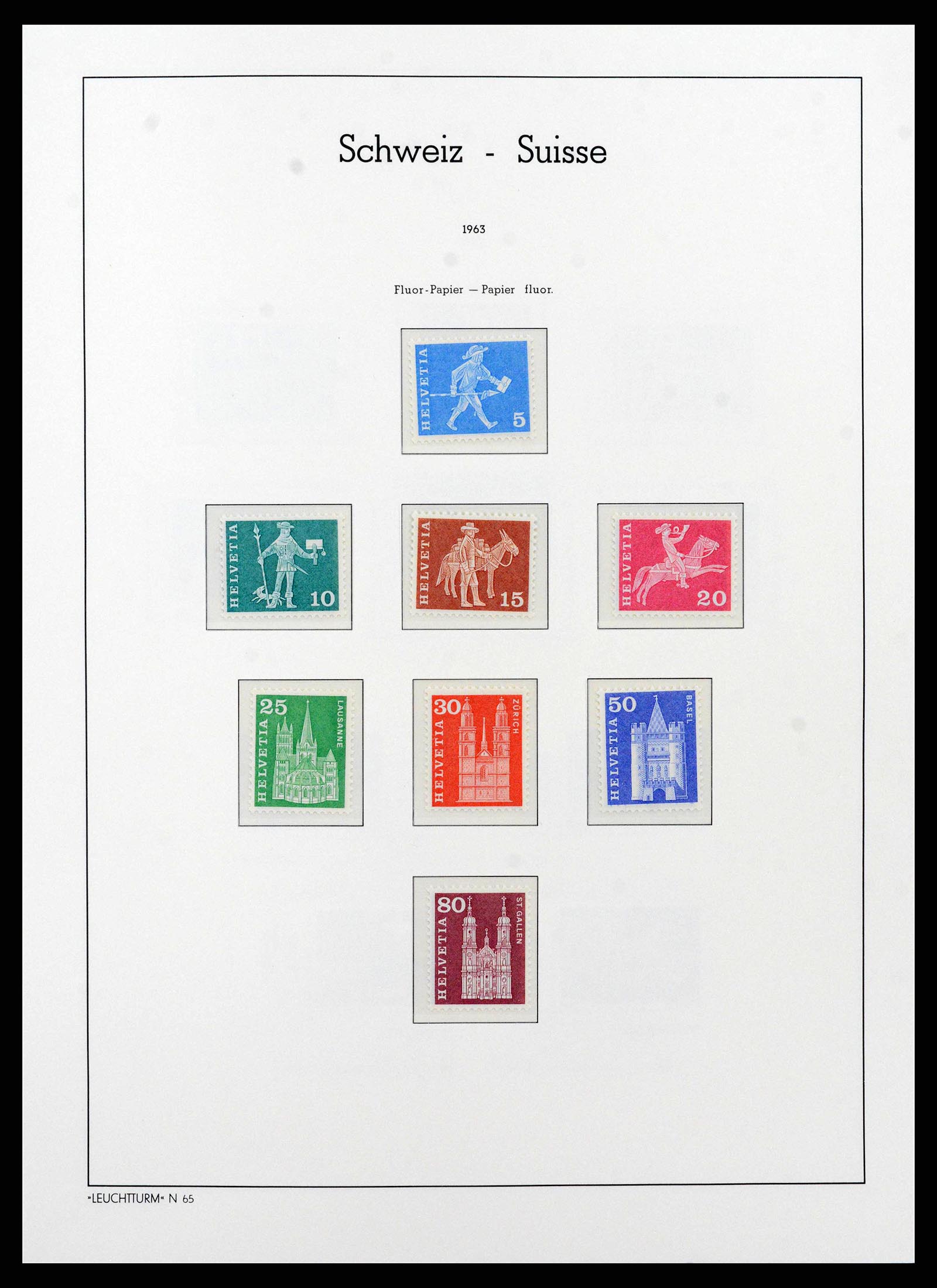 38538 0036 - Stamp collection 38538 Switzerland 1881-1969.