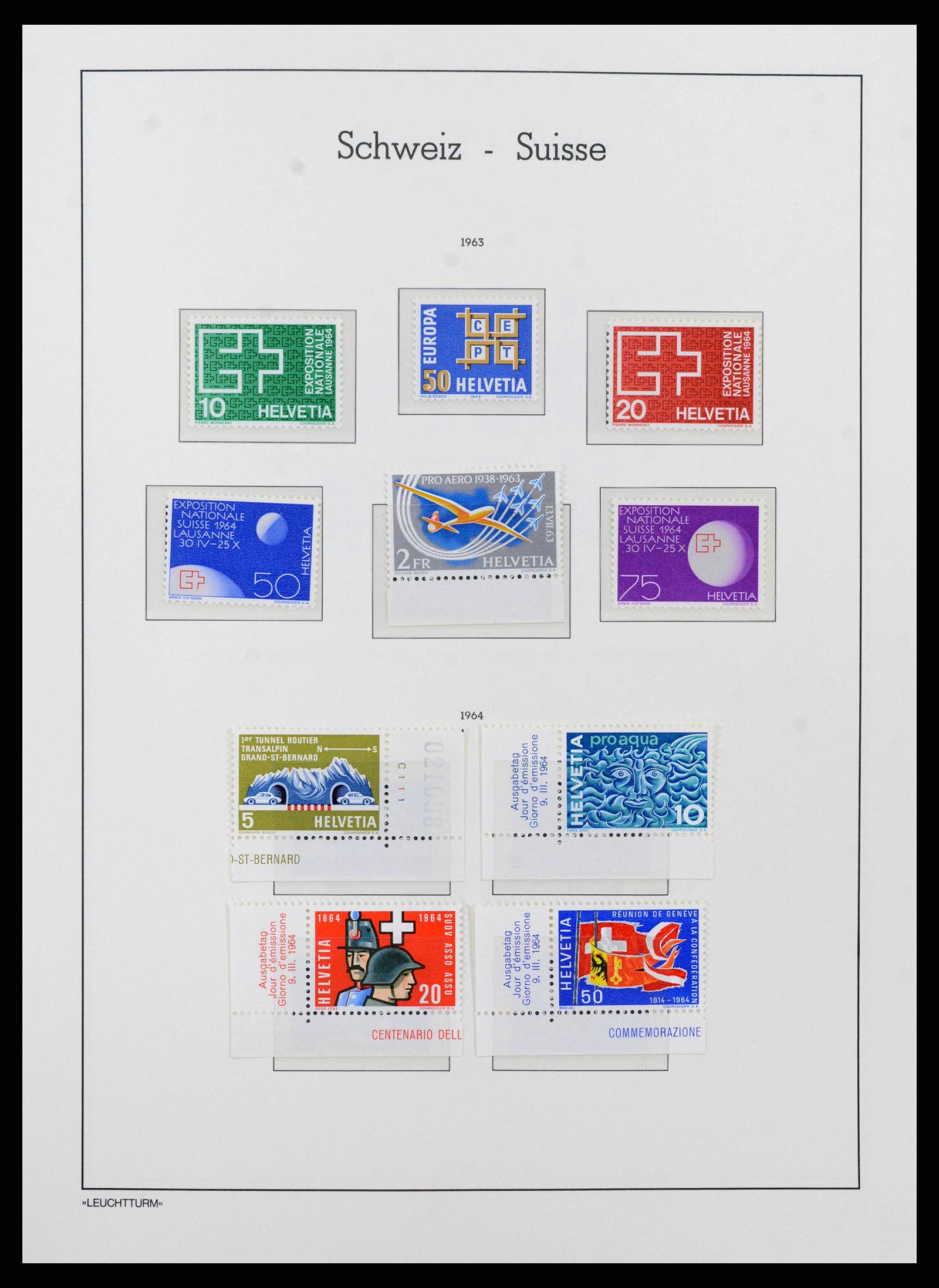 38538 0037 - Stamp collection 38538 Switzerland 1881-1969.