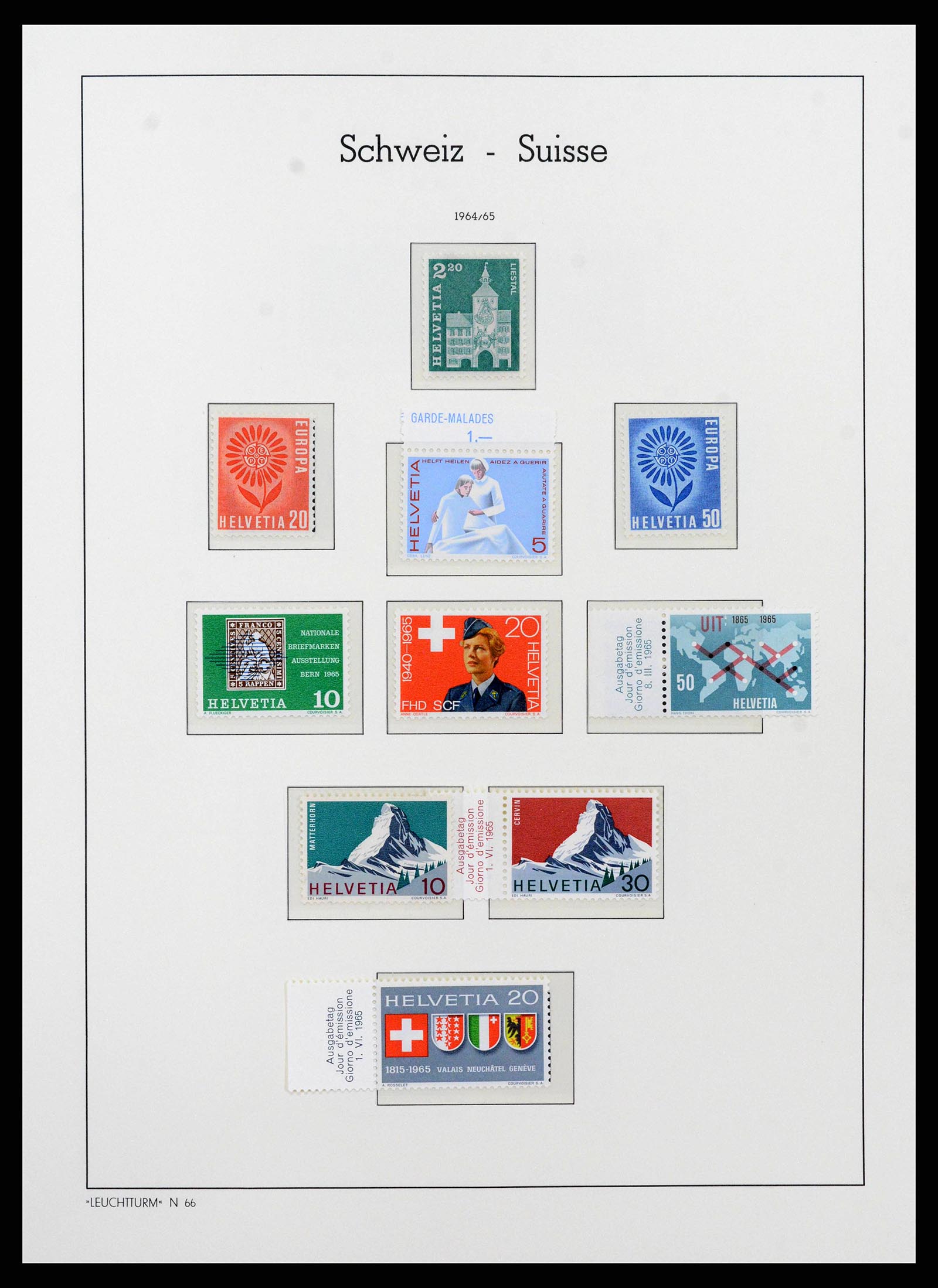38538 0039 - Stamp collection 38538 Switzerland 1881-1969.