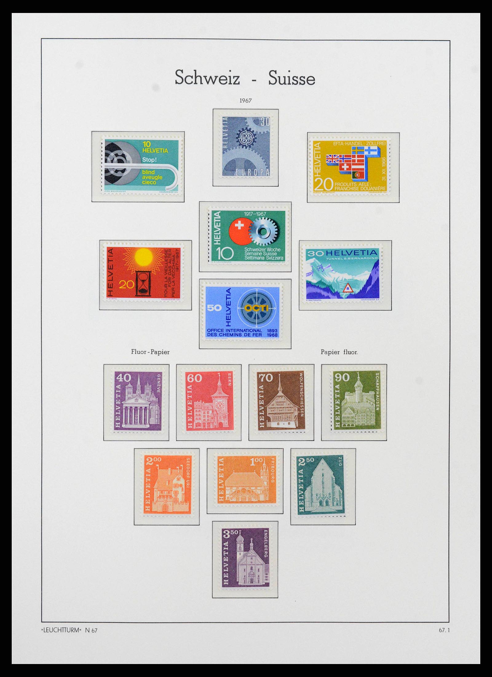 38538 0041 - Stamp collection 38538 Switzerland 1881-1969.