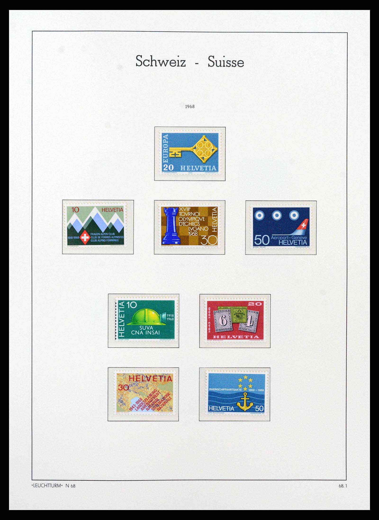 38538 0042 - Stamp collection 38538 Switzerland 1881-1969.
