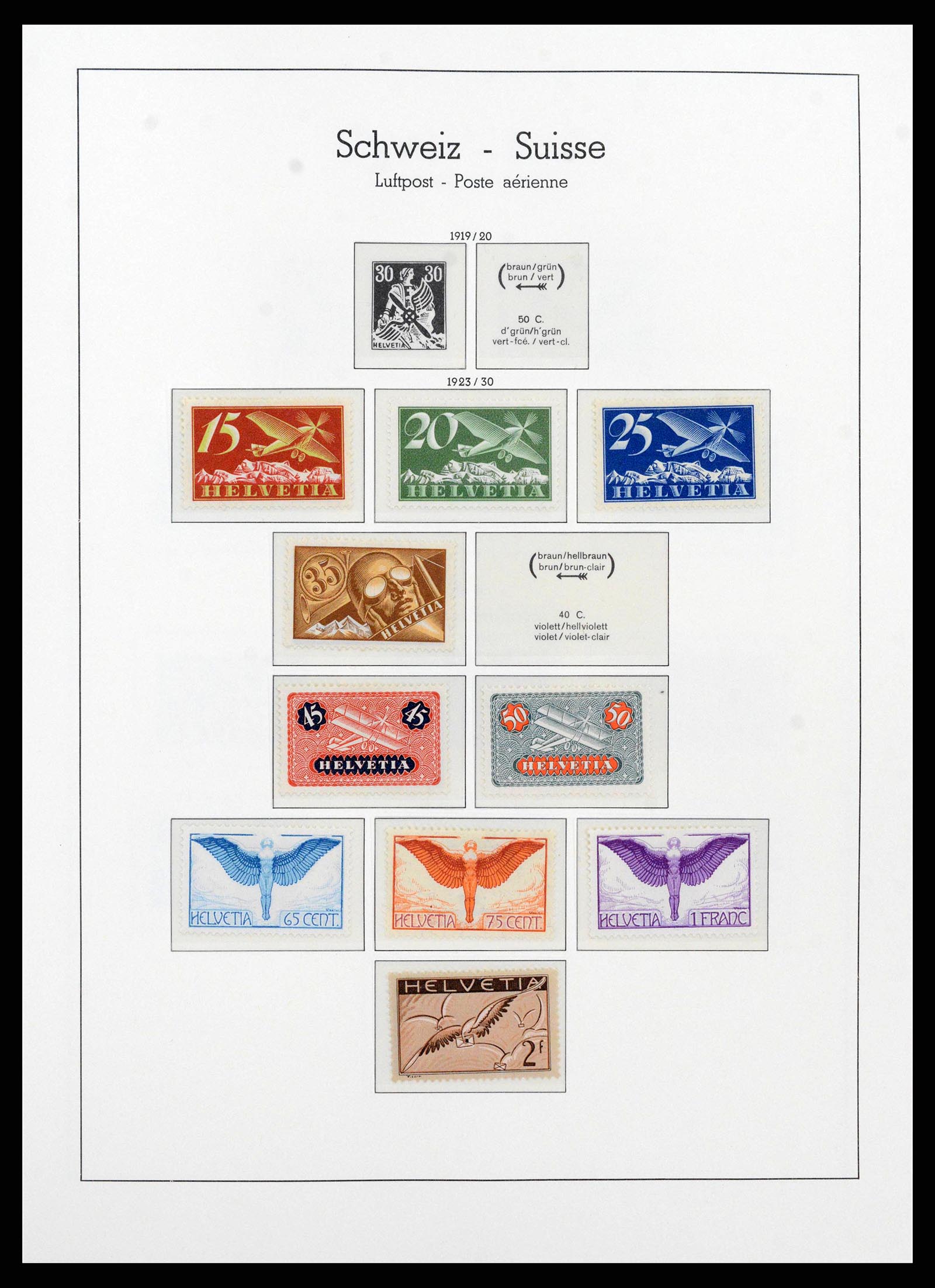 38538 0045 - Stamp collection 38538 Switzerland 1881-1969.
