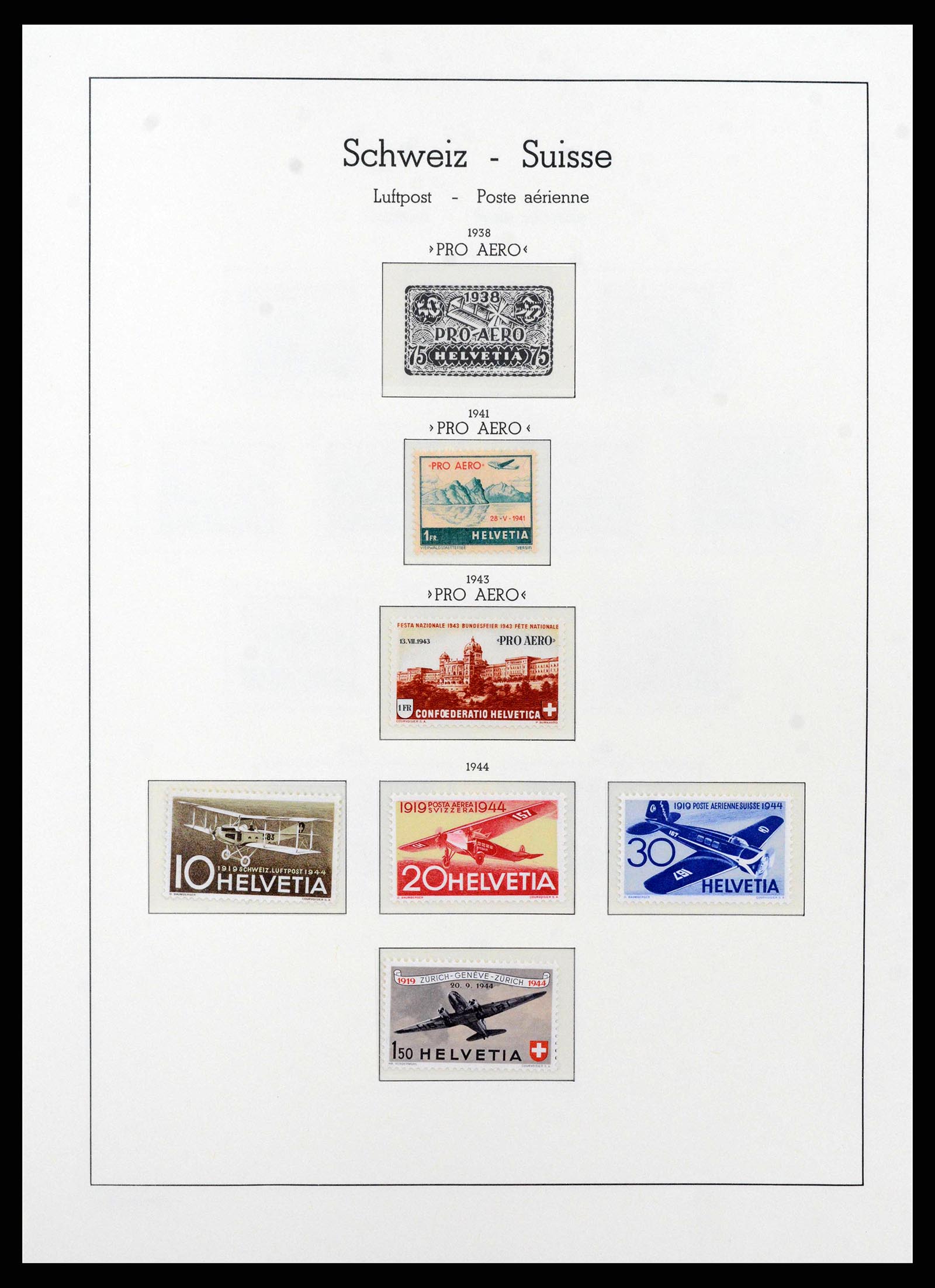 38538 0047 - Stamp collection 38538 Switzerland 1881-1969.