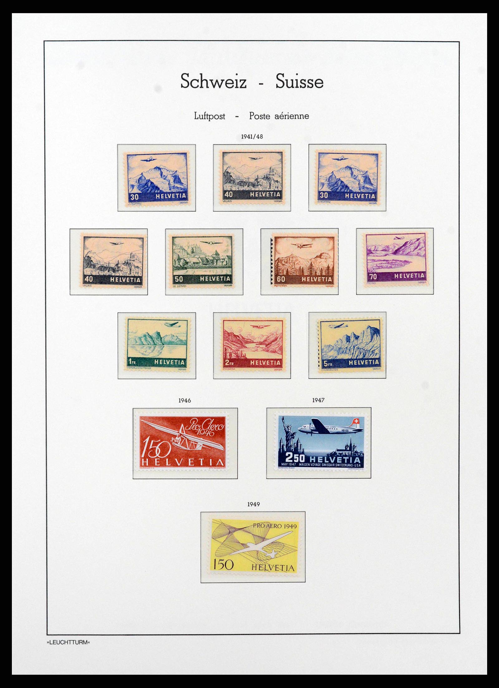 38538 0048 - Stamp collection 38538 Switzerland 1881-1969.