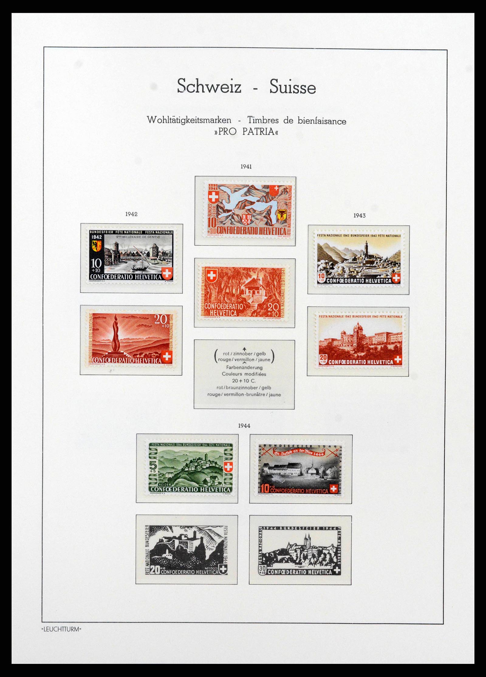 38538 0051 - Stamp collection 38538 Switzerland 1881-1969.
